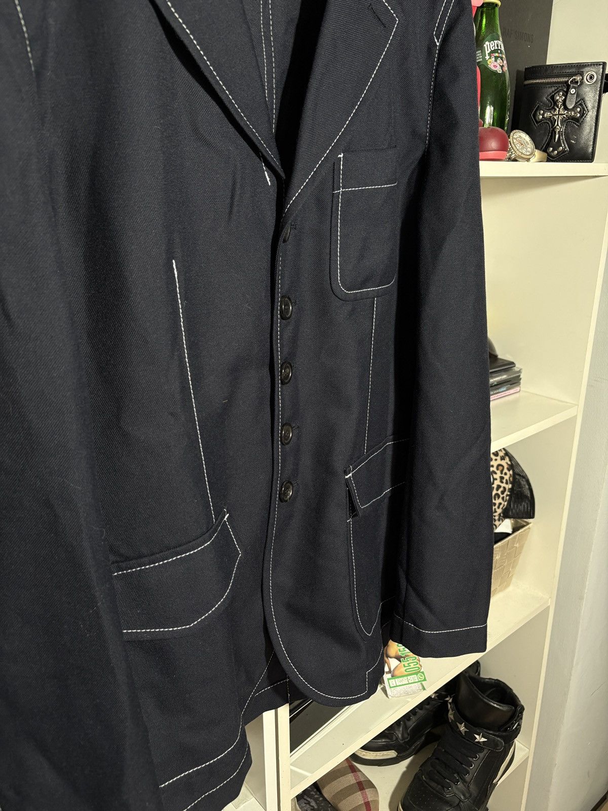 Comme des Garcons COMME des GARCONS SHIRT CONTRAST STITCH WOOL BLEND JACKET Size L / US 10 / IT 46 - 7 Thumbnail