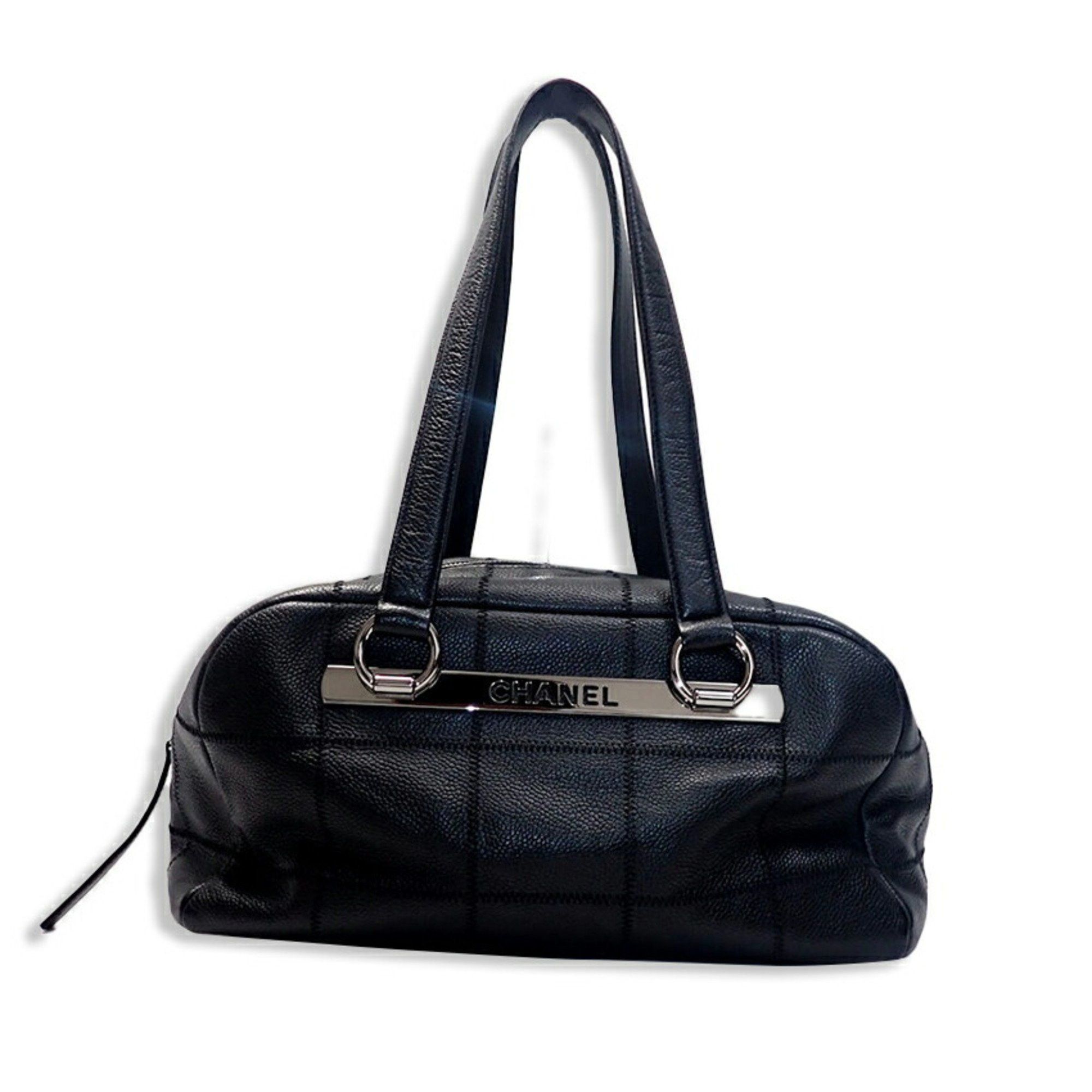 image of Chanel Chocolate Bar Boston Bag in Black, Women's