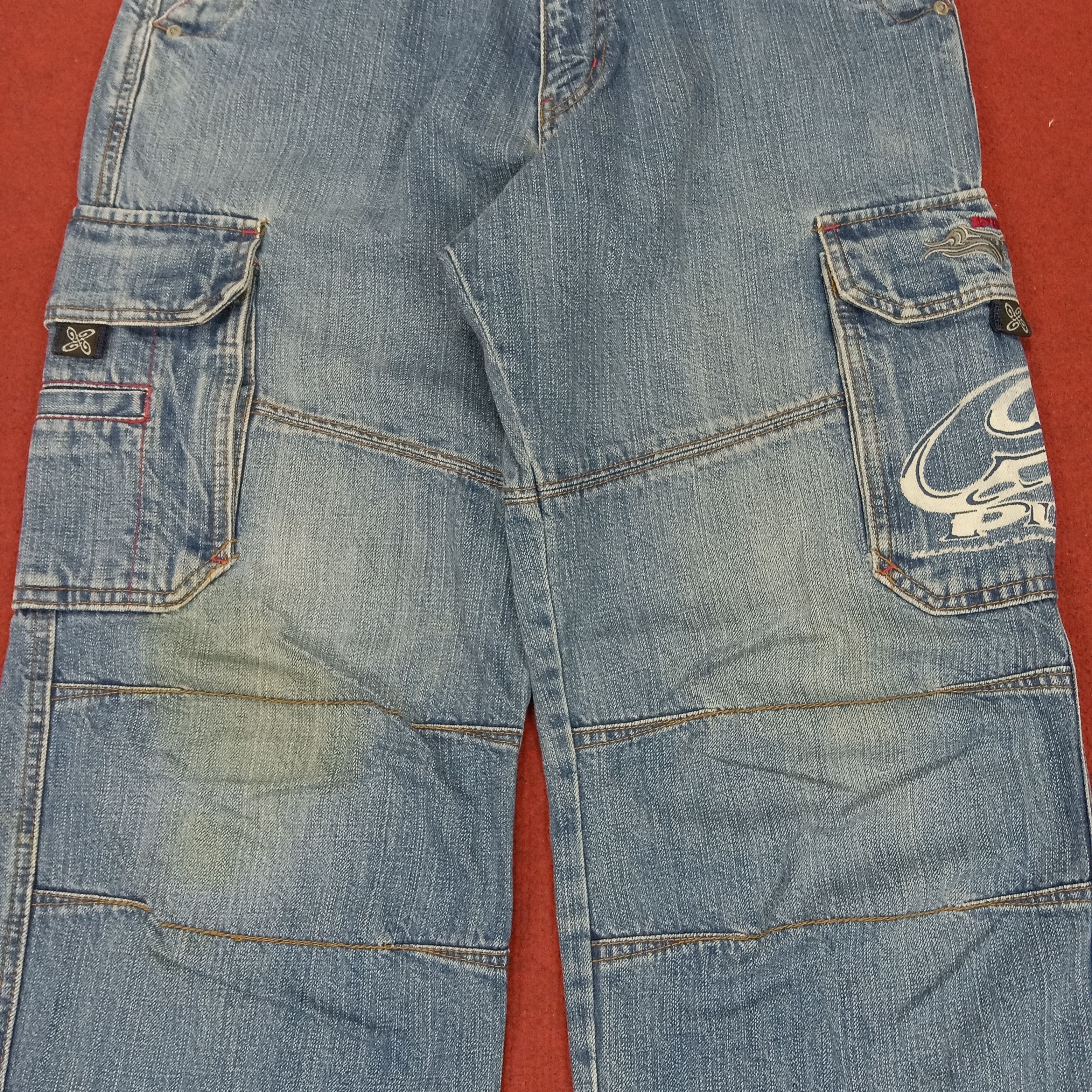 Vintage Piko Hawaiian Streetwear Cargo Skater Style Jeans Size US 29 - 3 Thumbnail