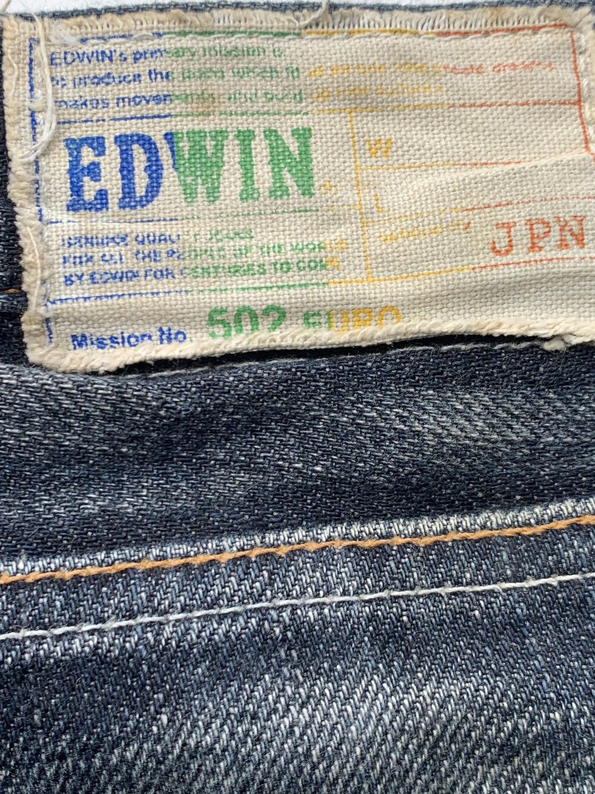 Edwin EDWIN 502 EURO rainbow tab MADE IN JAPAN 🇯🇵. Size US 34 / EU 50 - 8 Thumbnail