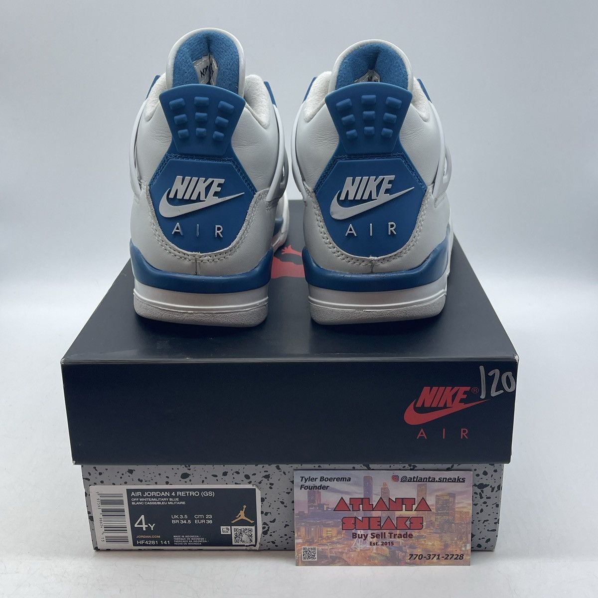 Jordan Brand Air Jordan 4 military blue Size US 4 / IT 34 - 3 Thumbnail