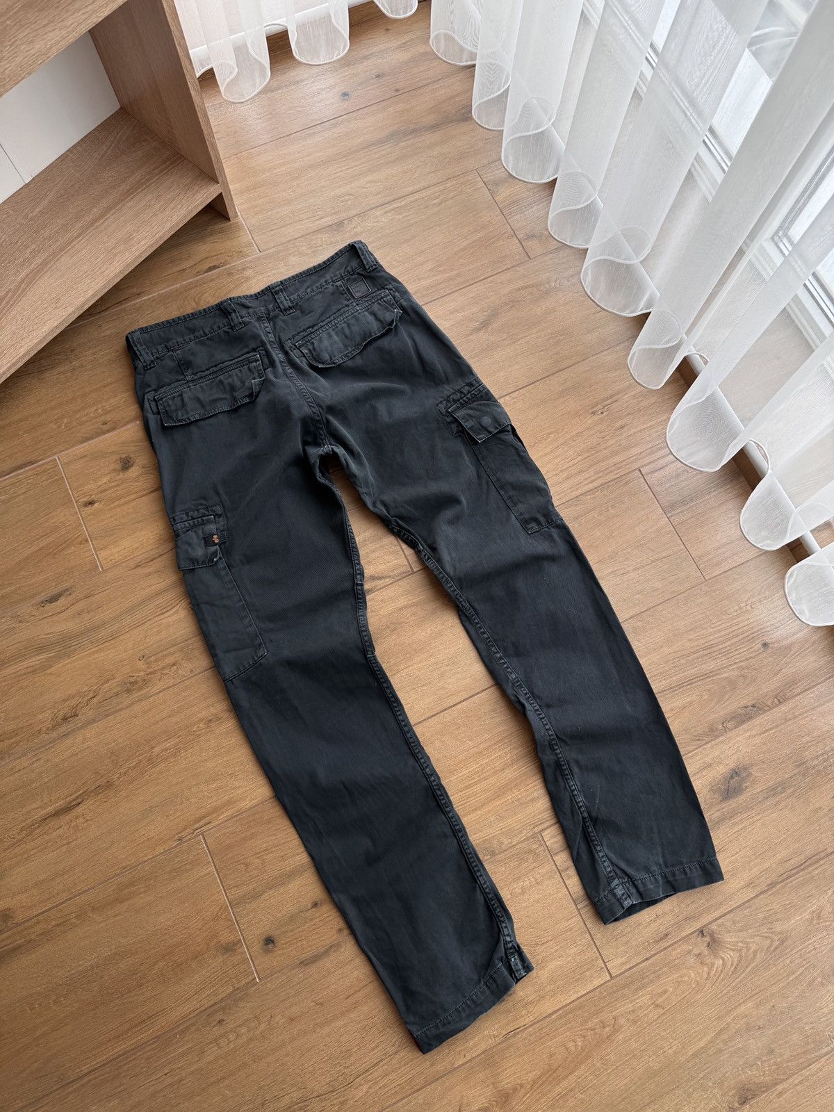 Alpha Industries × Vintage Vintage Alpha Industries Black Streetwear Cargo Pants Size US 32 / EU 48 - 9 Thumbnail