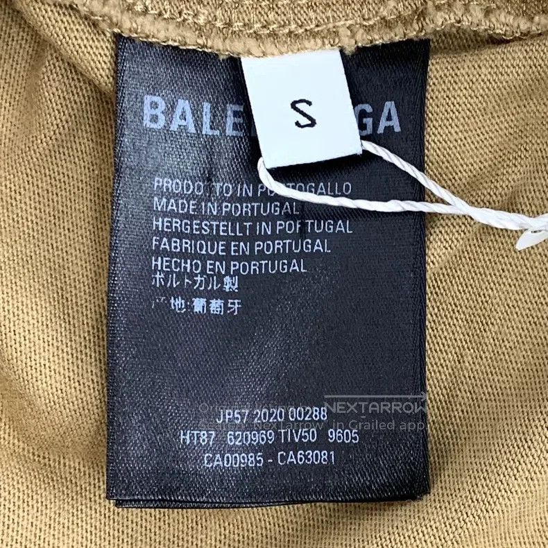 Balenciaga Balenciaga Brown Logo Letter Embroidered Cotton Round Neck Size US S / EU 44-46 / 1 - 7 Thumbnail