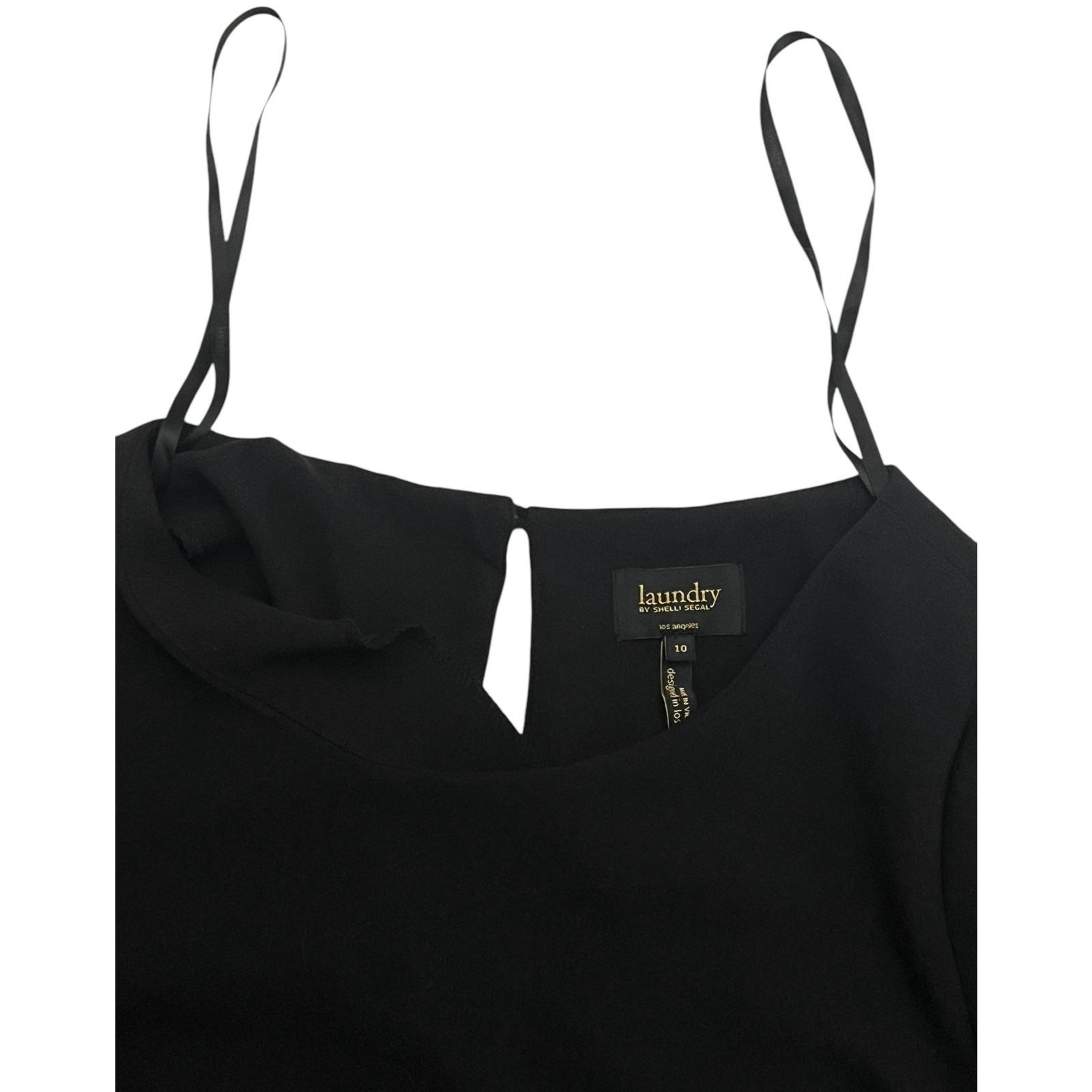 Laundry by Shelli Segal Laundry by Shelli Segal Black Midi Dress with Zipper Size 10 Size L / US 10 / IT 46 - 13 Thumbnail