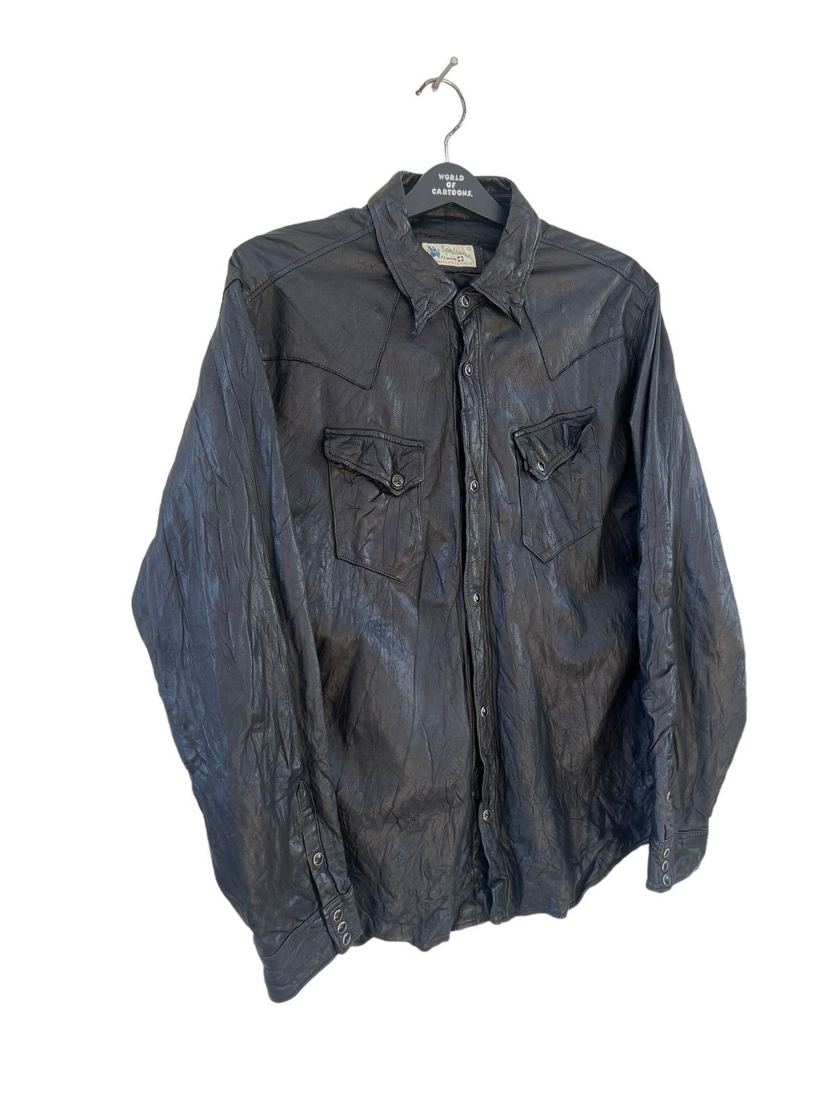 Beams Plus Japan b.P.r Made Fine Sportswear Cow Leather Western Shirt Size US L / EU 52-54 / 3 - 8 Thumbnail