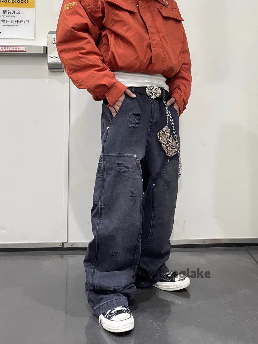 Vintage zx utility skate hiphop loose baggy carpenter work pants Size US 34 / EU 50 - 5 Thumbnail