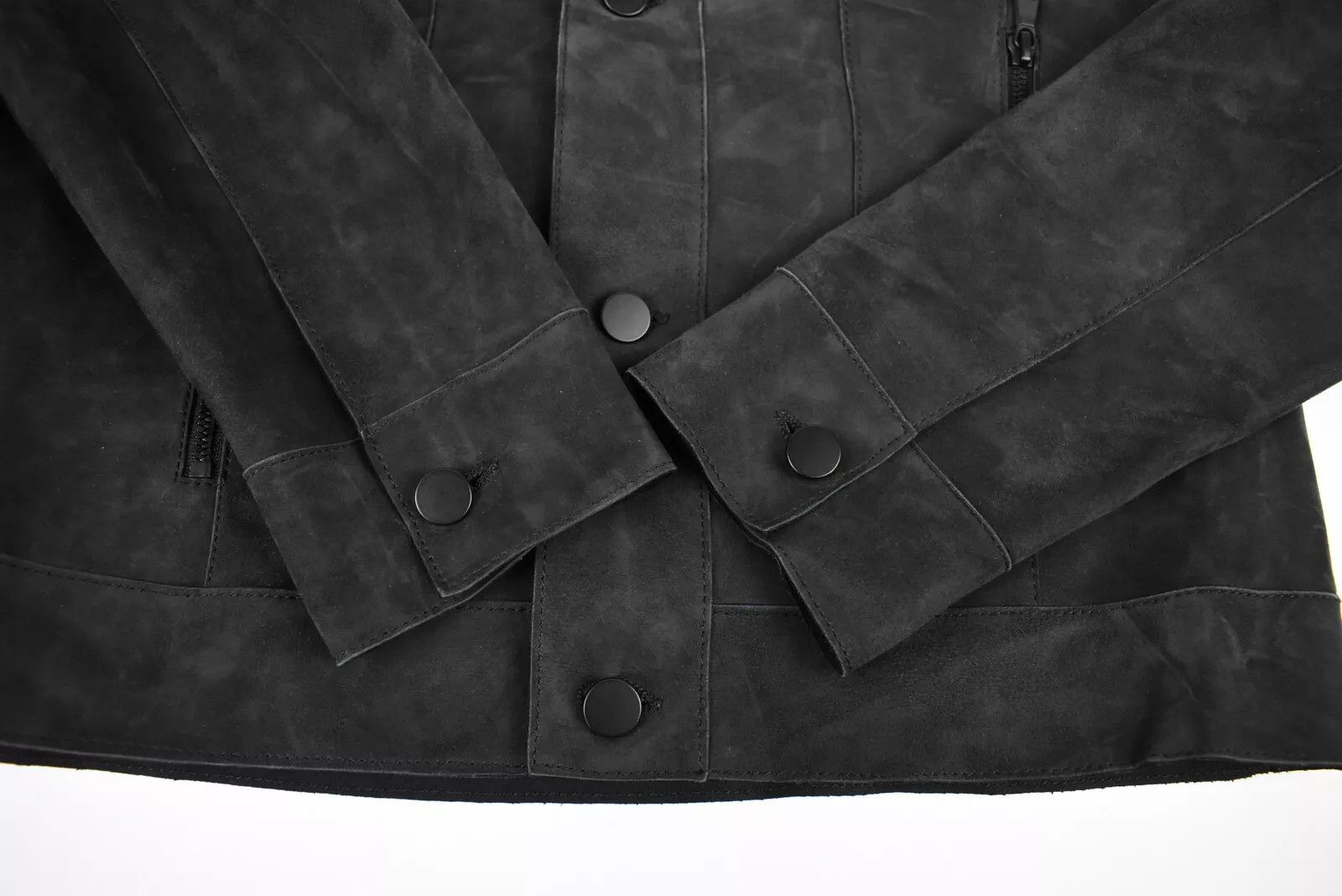 ZAPA ZAPA Jacket Men UK 38 Leather Rigid Buttons Faded Trucker Size US M / EU 48-50 / 2 - 5 Thumbnail
