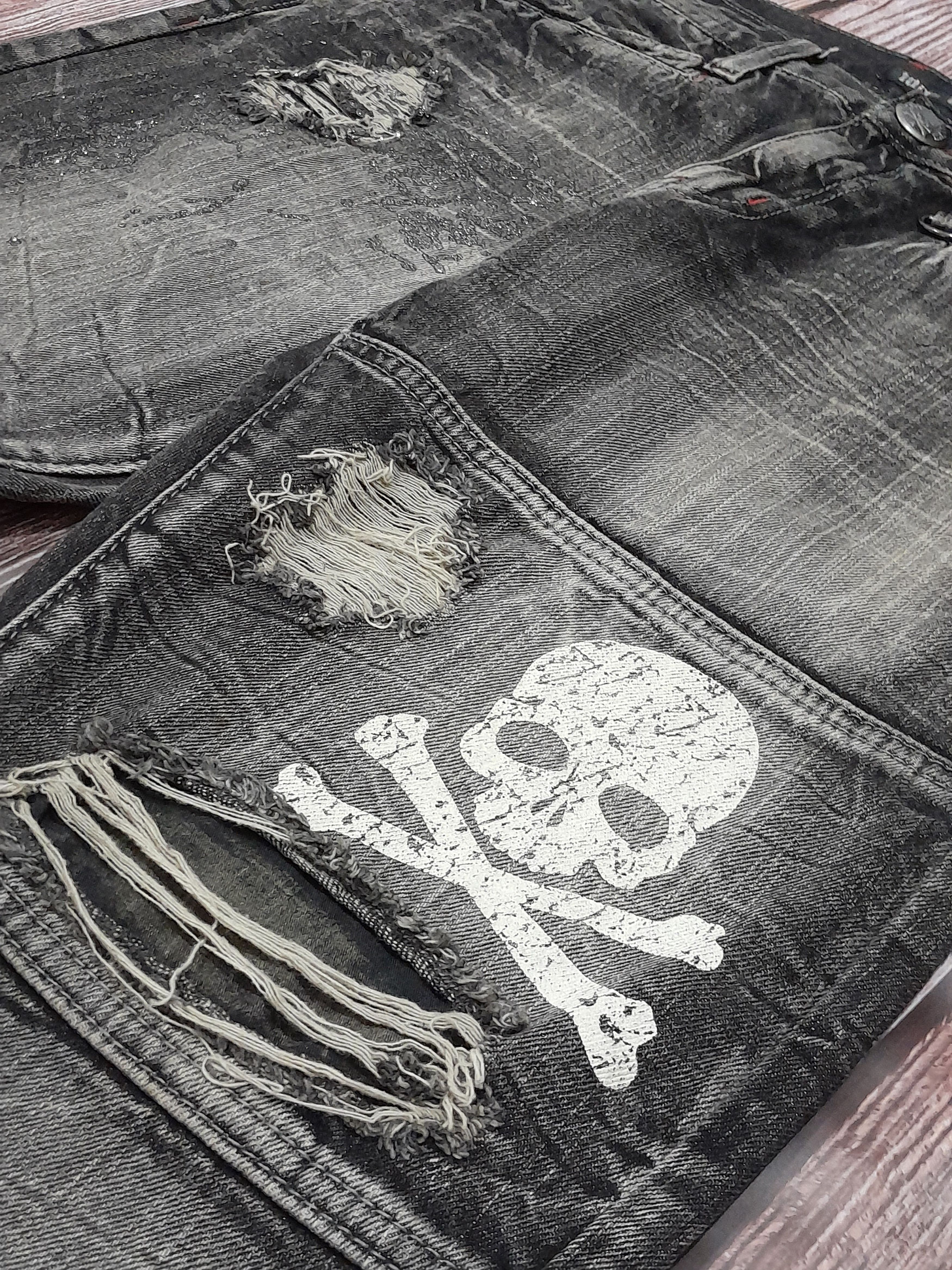 Japanese Brand × Vintage Japanese Brand Skull Wild Life Vintage Jeans Punk Size US 31 - 4 Thumbnail