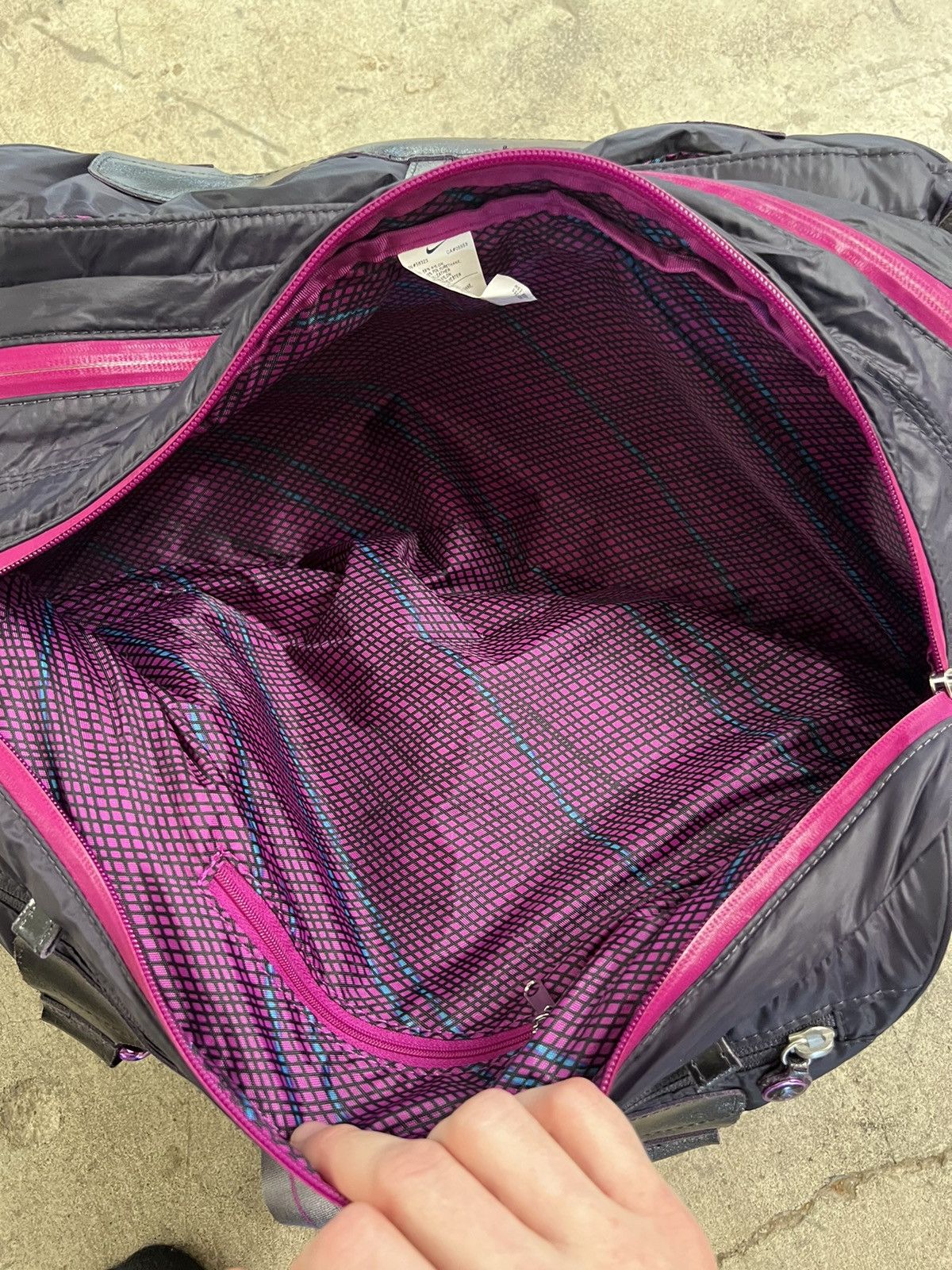 Nike Rare Nike Purple quilted overnight bag y2k oversized Size ONE SIZE - 5 Thumbnail