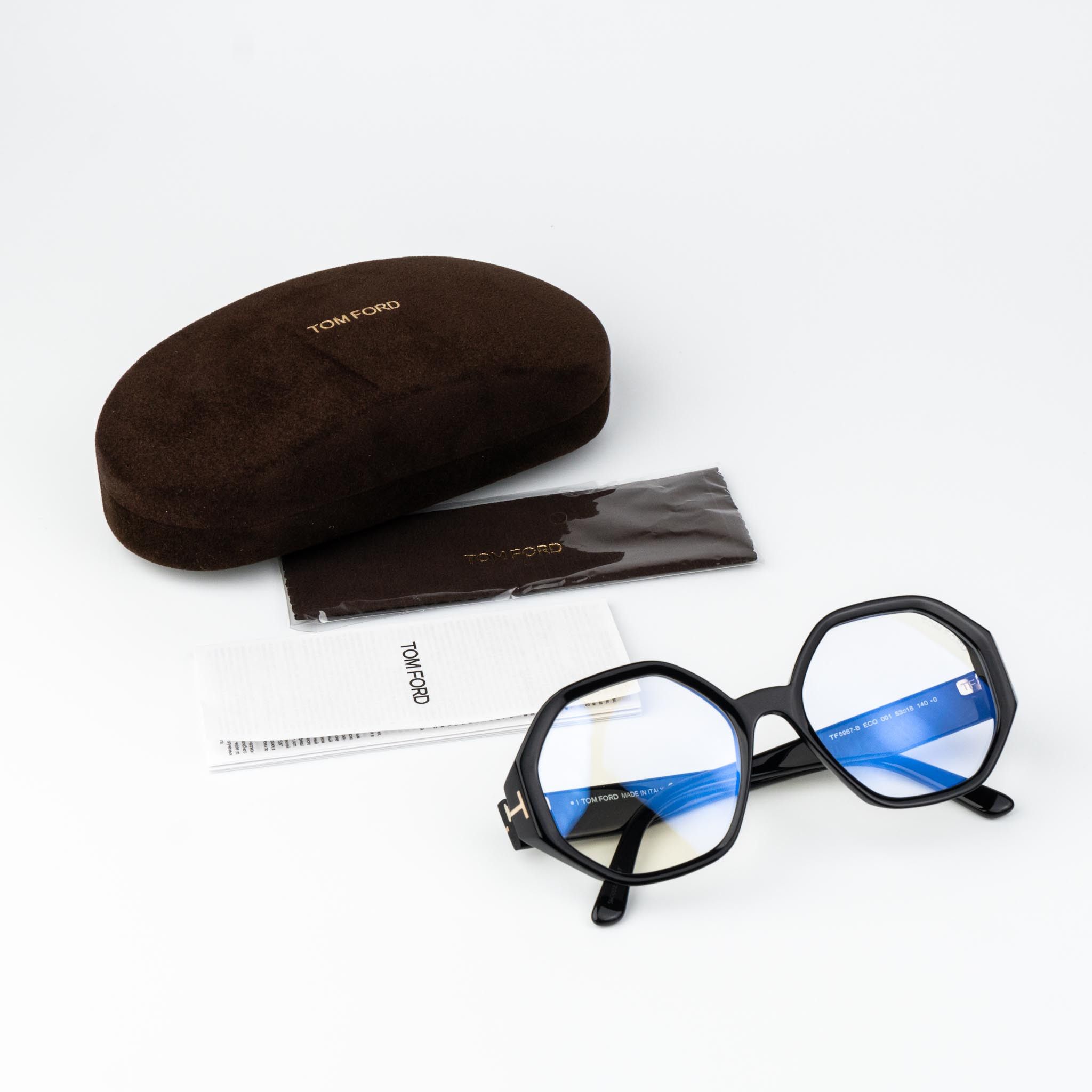 Tom Ford Tom Ford Woman Eyeglasses Round FT5967-B 001 NEW AUTHENTIC Size ONE SIZE - 10 Thumbnail