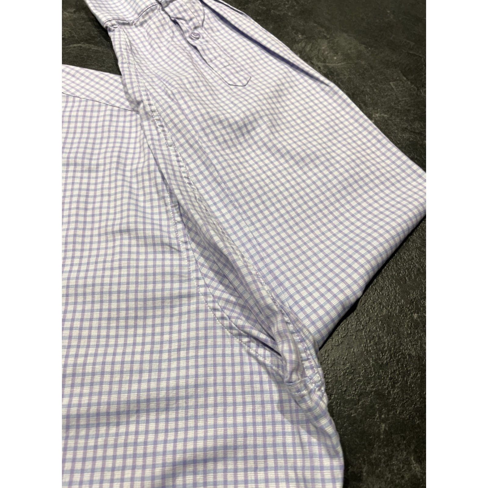 47 Duchamp London Dress Shirt Slim Stretch Lavender Plaid 18.5 47 Size 18.5in Regular Men Size US XXL / EU 58 / 5 - 2 Thumbnail