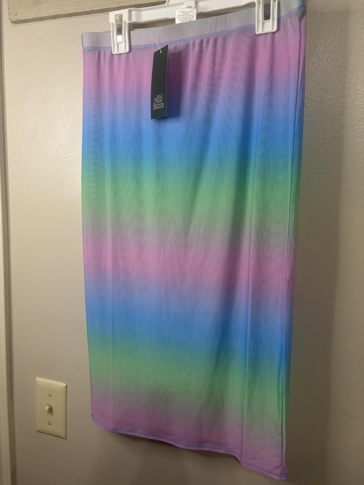 Designer Wild Fable Pastel Rainbow Maxi Skirt - Size XS Size ONE SIZE - 2 Thumbnail