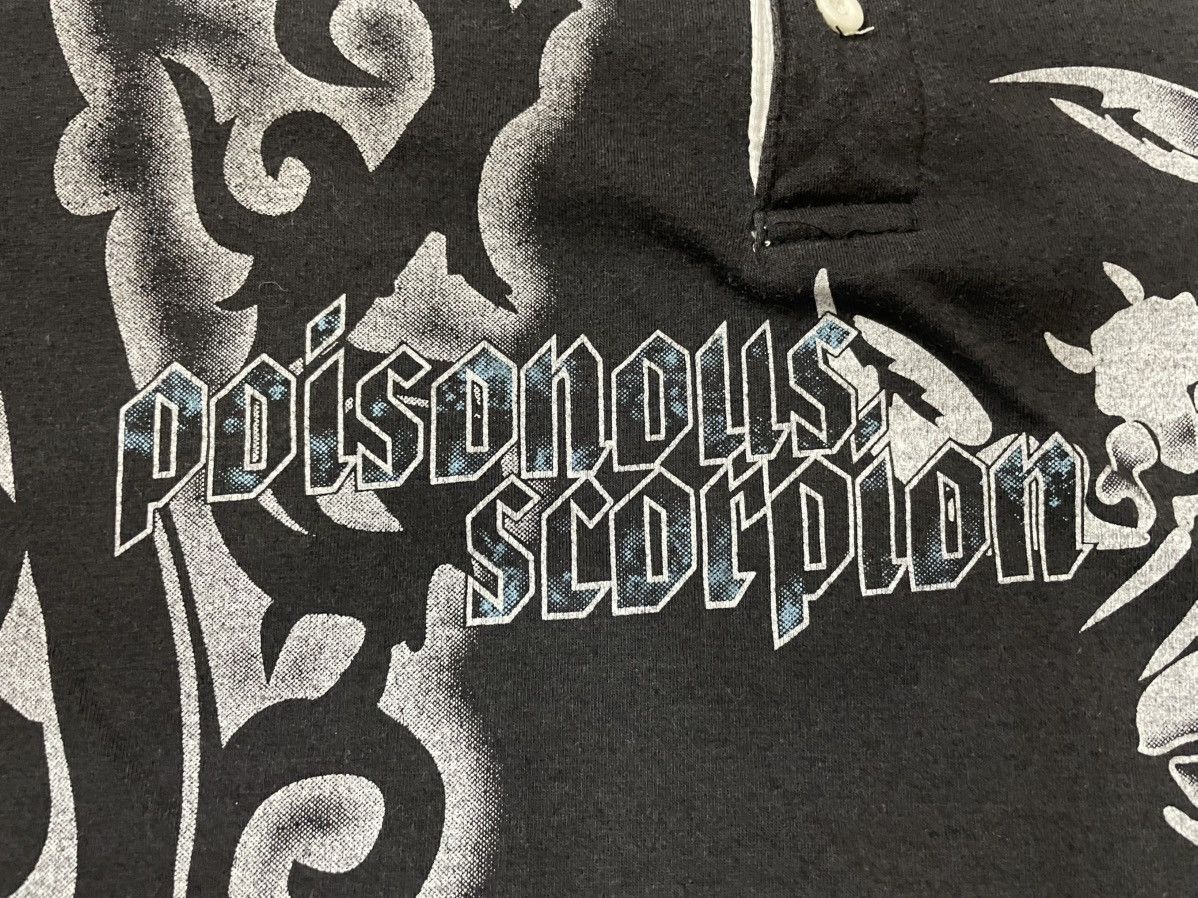 If Six Was Nine Vintage Rare Alt Tribal Poisonous Scorpion Polo T-shirt Size US XL / EU 56 / 4 - 8 Thumbnail