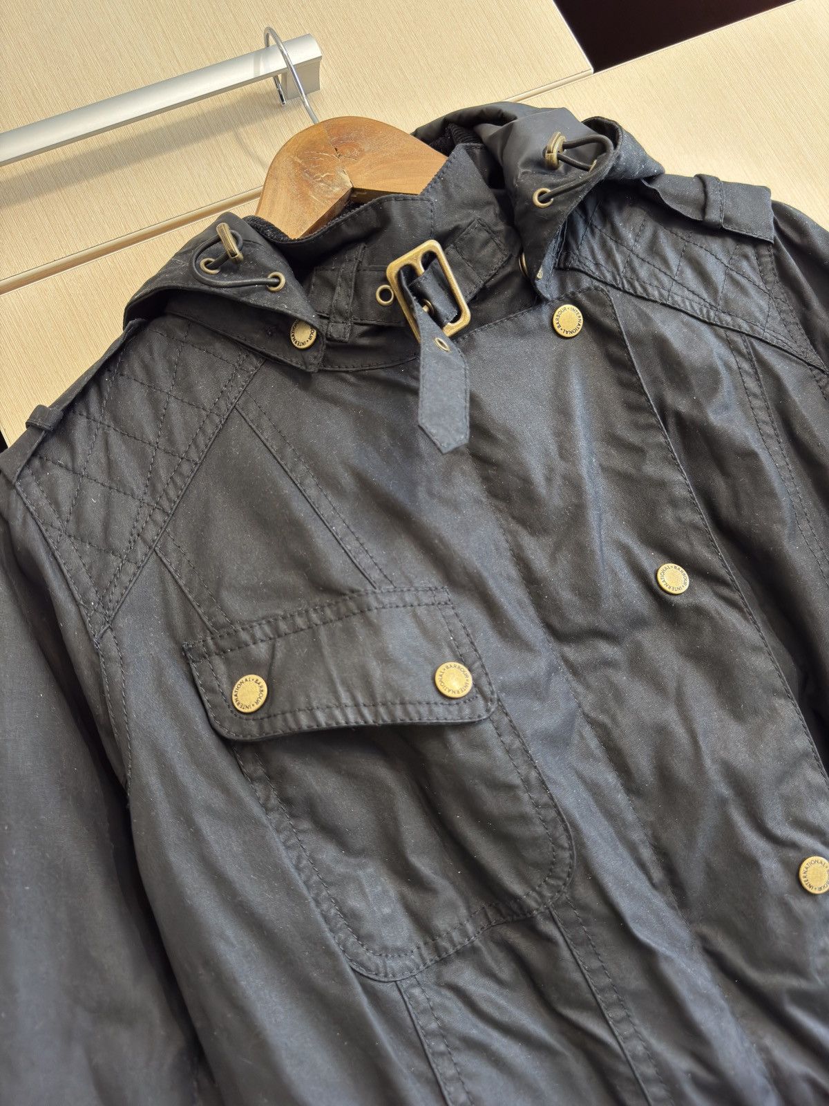 Barbour Barbour International Hairpin Hooded Wax Women’s Jacket Size L / US 10 / IT 46 - 5 Thumbnail