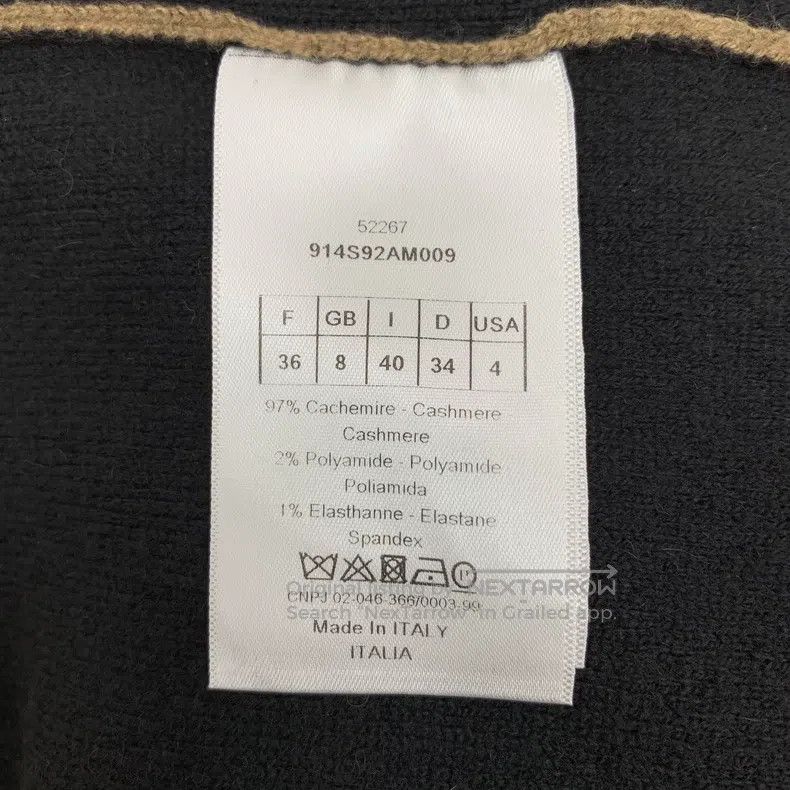 Dior Dior Dark brown logo letter inlaid cashmere hooded long-sl Size XS / US 0-2 / IT 36-38 - 6 Thumbnail