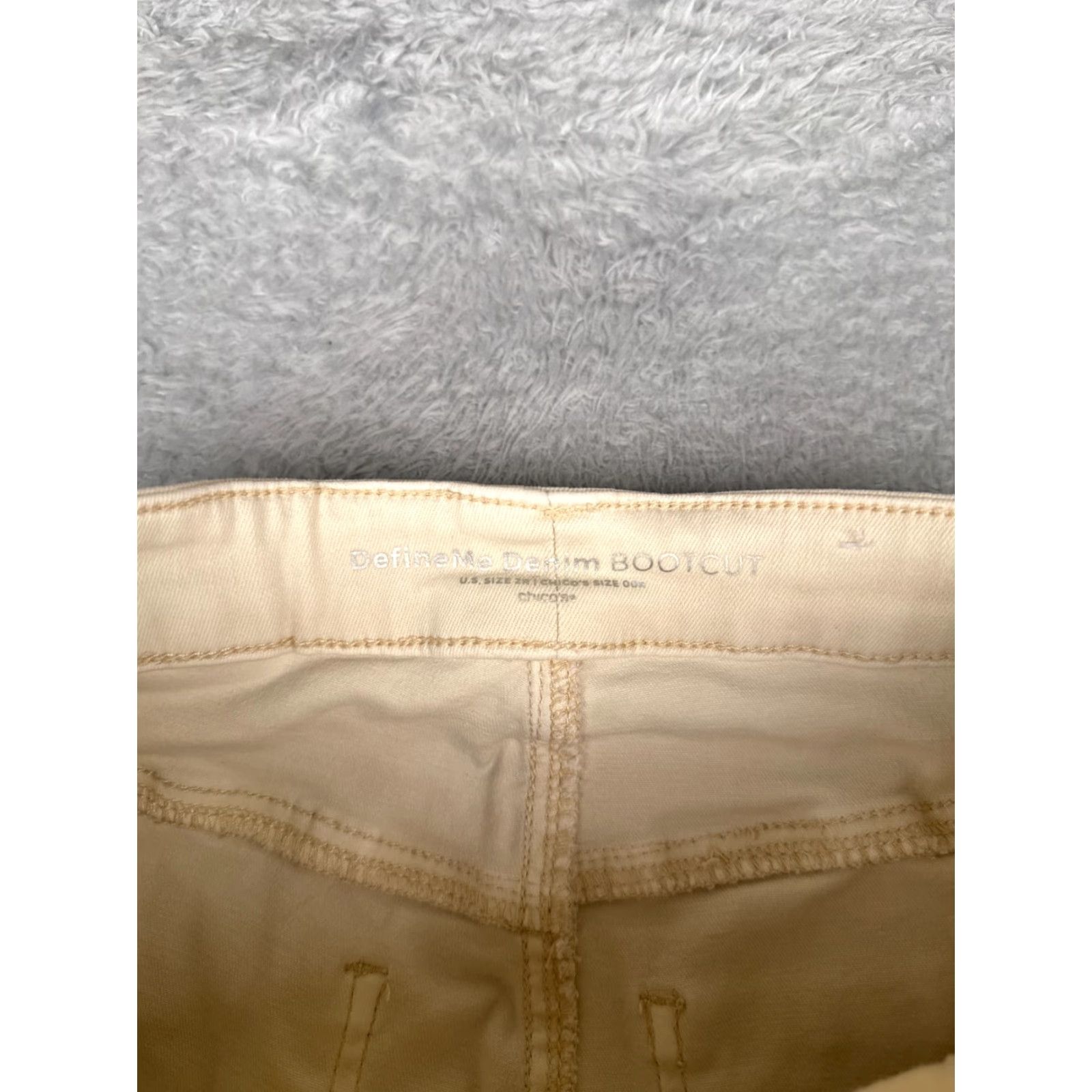 Vintage Chicos Jeans Women Bootcut 2 R Beige Denim 26x28 Mid Rise 26 28 Cotton Blend 5-Pocket Designer Cowboy Southwestern American Regular Size 26" / US 2 / IT 38 - 6 Thumbnail