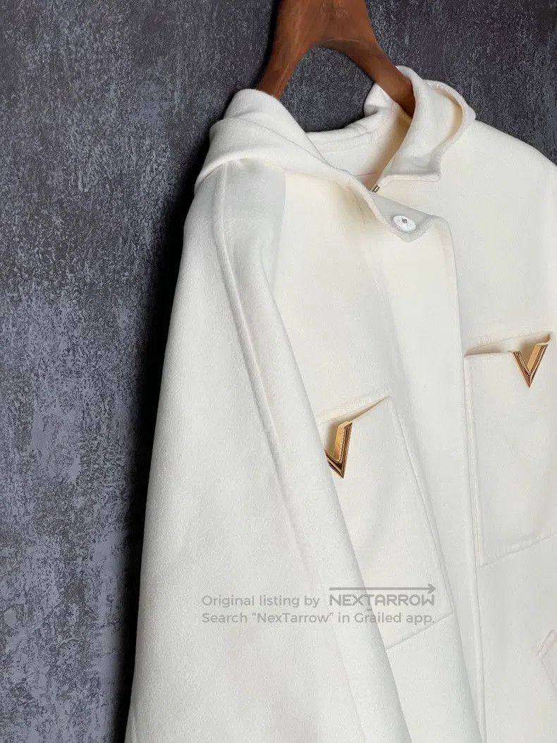 Valentino Valentino White cape coat with a hood of midi length Size S / US 4 / IT 40 - 5 Thumbnail