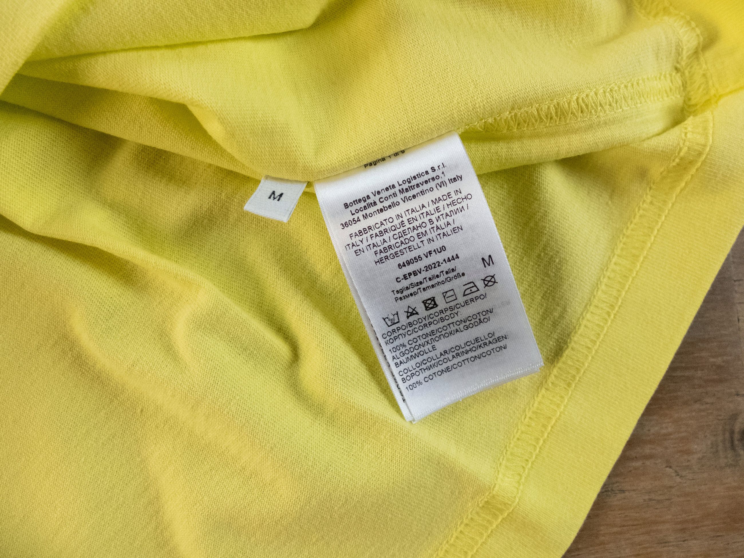 Bottega Veneta BOTTEGA VENETA Sunrise solid yellow cotton t-shirt Medium q Size US M / EU 48-50 / 2 - 6 Thumbnail