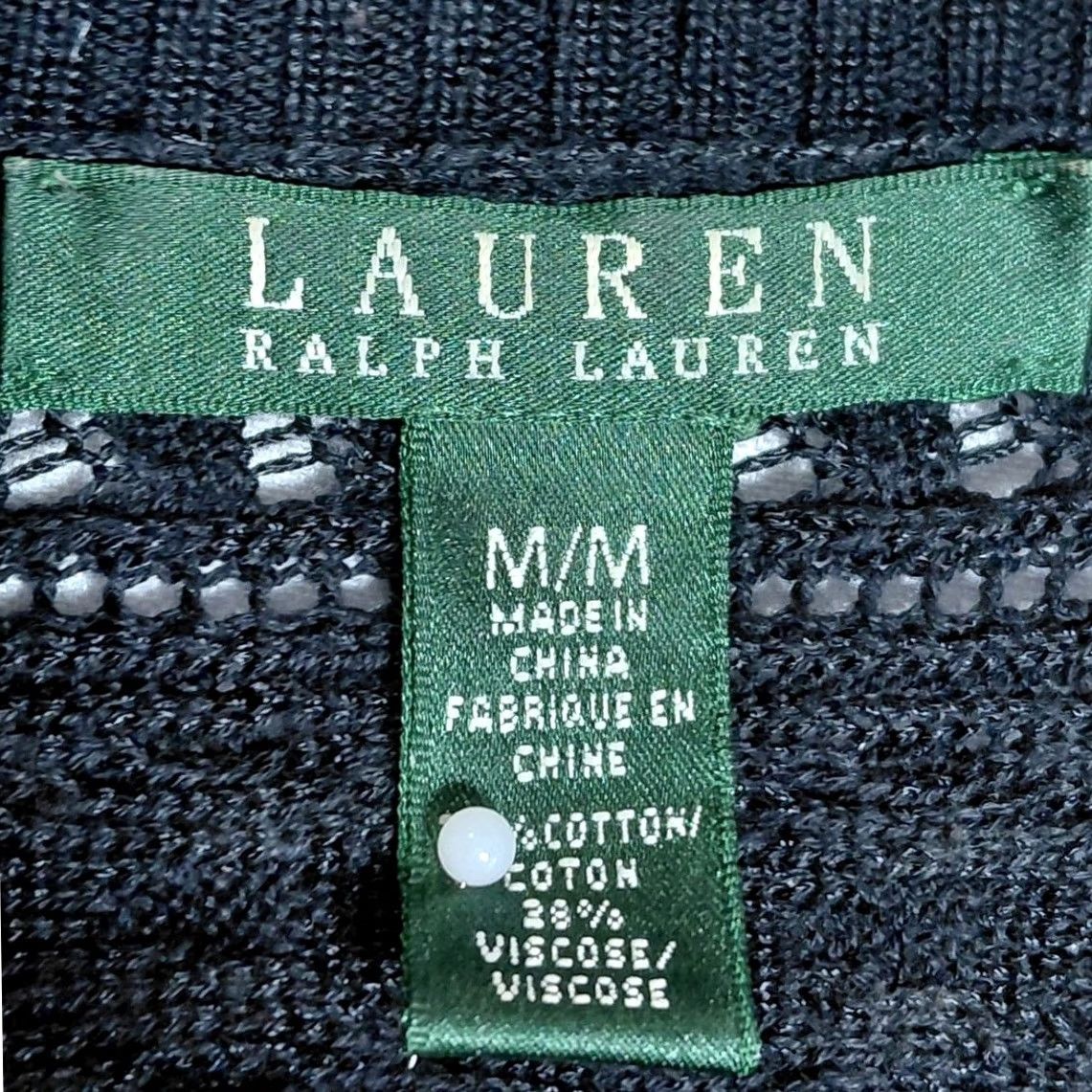 Ralph Lauren LAUREN RALPH LAUREN V-Neck Knit Sweater Black Solid 3/4 Sleeve Women Size M Size M / US 6-8 / IT 42-44 - 3 Thumbnail
