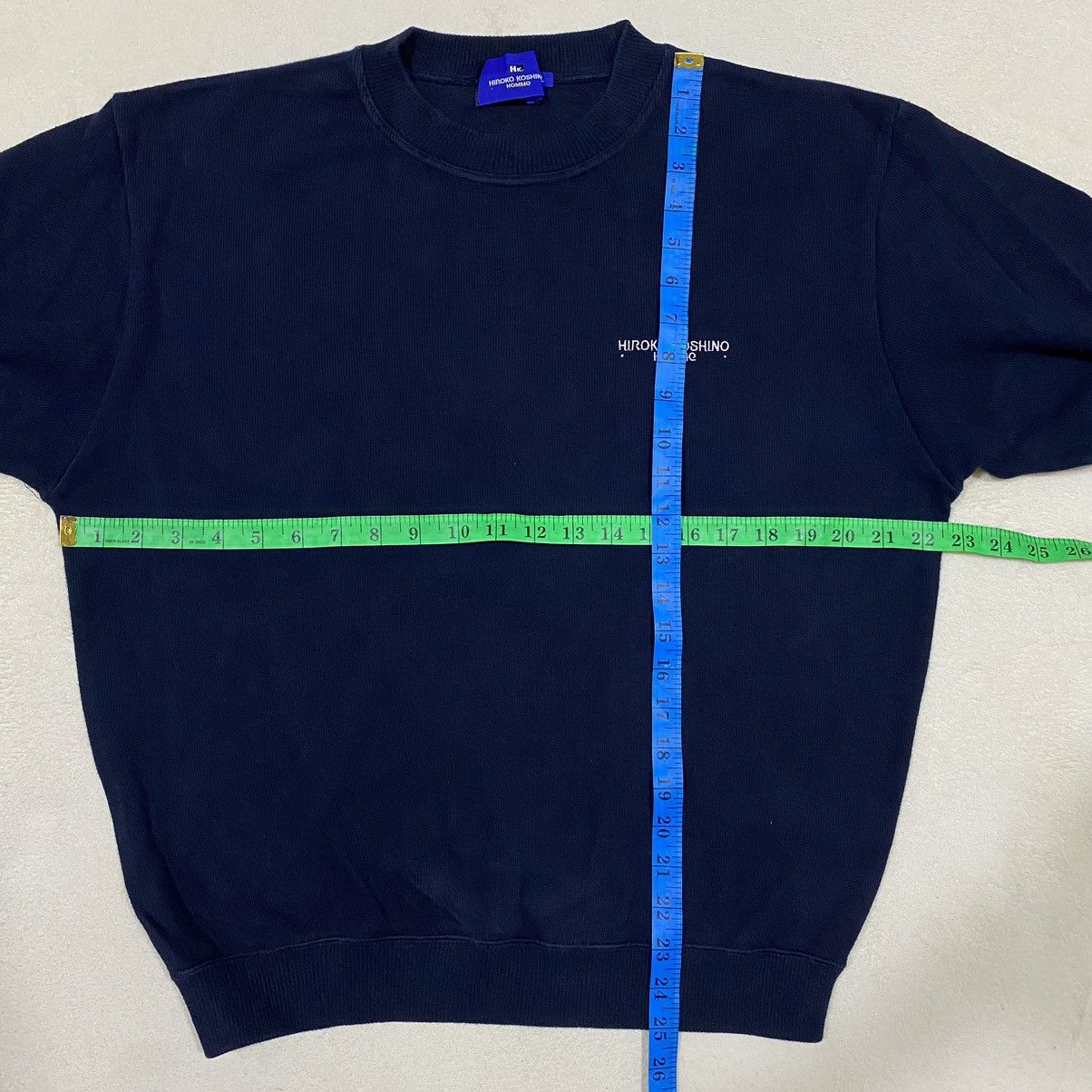 Designer × Hiroko Koshino Homme × Japanese Brand Vintage HIROKO KOSHINO Embroidered Big Logo Sweatshirt Size US L / EU 52-54 / 3 - 15 Thumbnail