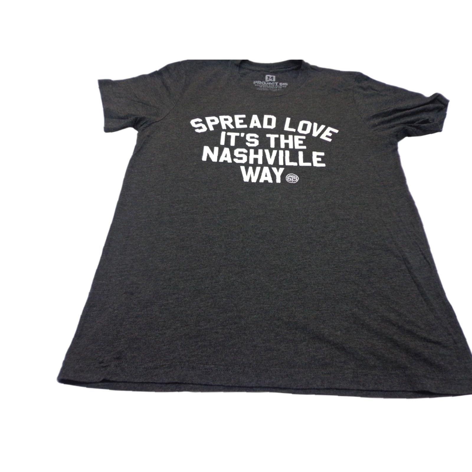 Y/Project Project 615 Spread Love It's The Nashville Way Graphic T Shirt Medium Men's Gray Cotton Blend Short Sleeve Round Neck Shirt Size US M / EU 48-50 / 2 - 1 Thumbnail