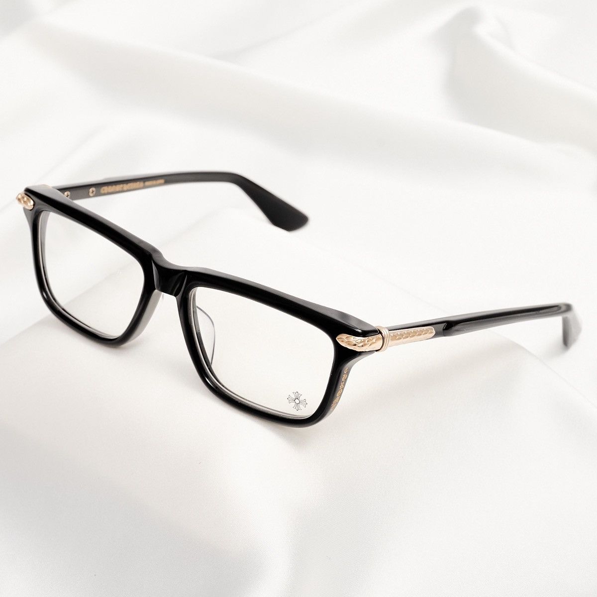 Chrome Hearts CHROME HEARTS LITTLE DINGER BLACK/18KGP GLASSES Size ONE SIZE - 2 Thumbnail