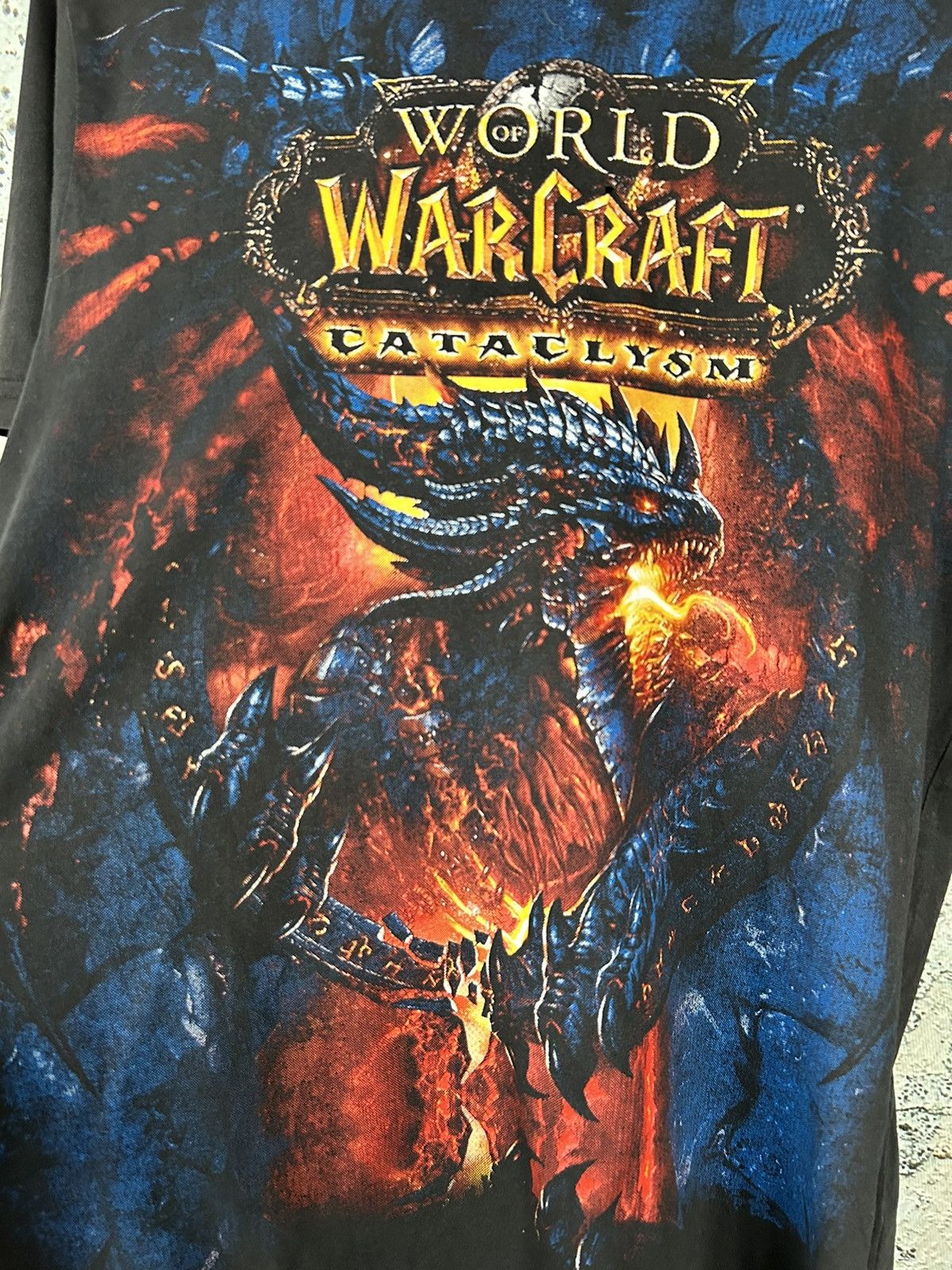 Playstation Vintage World Of Warcraft Cataclysm Rare Graphic Tee Dragon Size US M / EU 48-50 / 2 - 3 Thumbnail