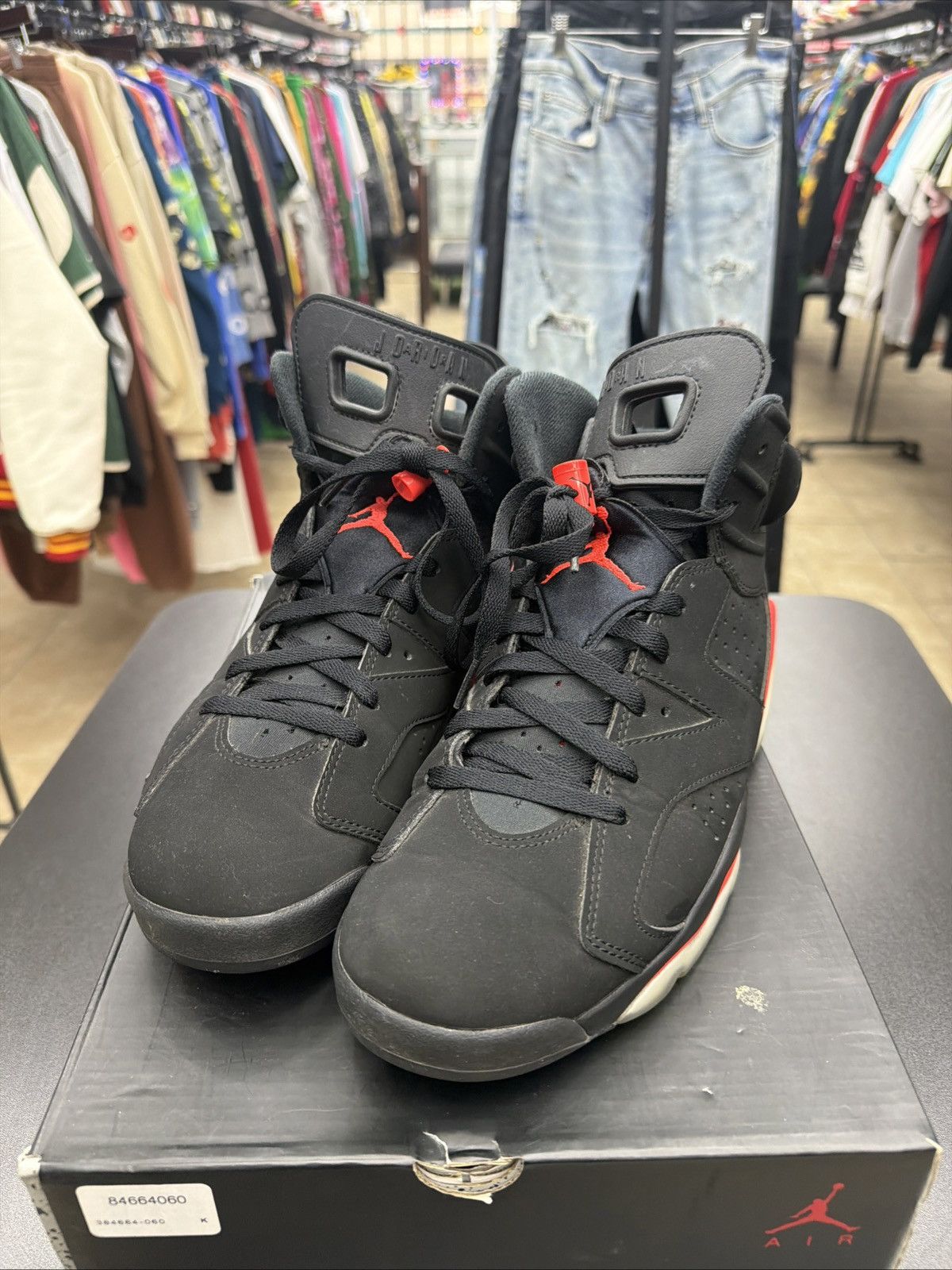 Jordan Brand Air Jordan 6 Retro Black Infrared 2019 Men's Size 9.5 OG All Size US 9.5 / EU 42-43 - 20 Thumbnail