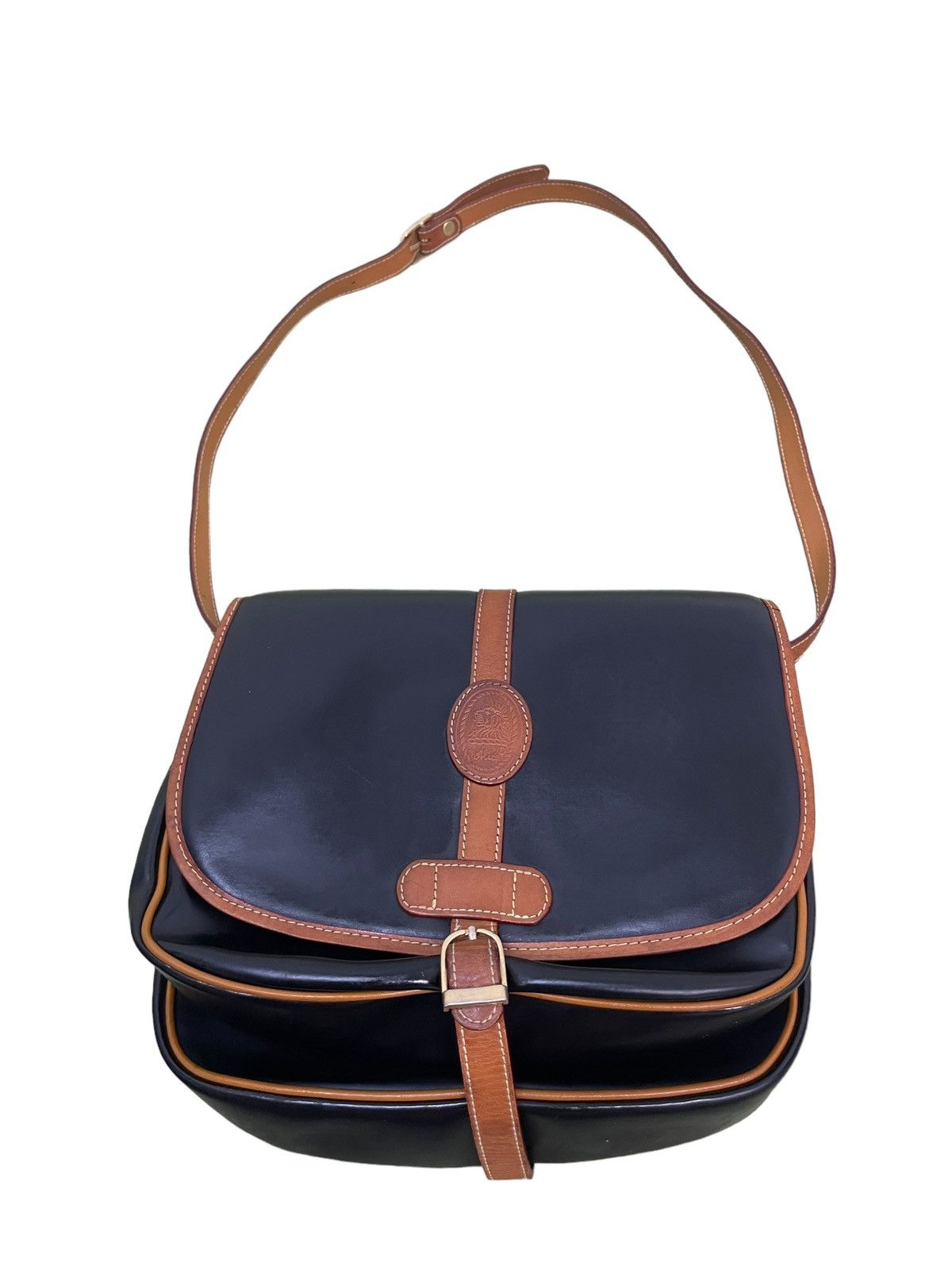Genuine Leather Full Leather Patina Vtg Alice Italy Shoulder Bag 2🟩 Size ONE SIZE - 7 Thumbnail