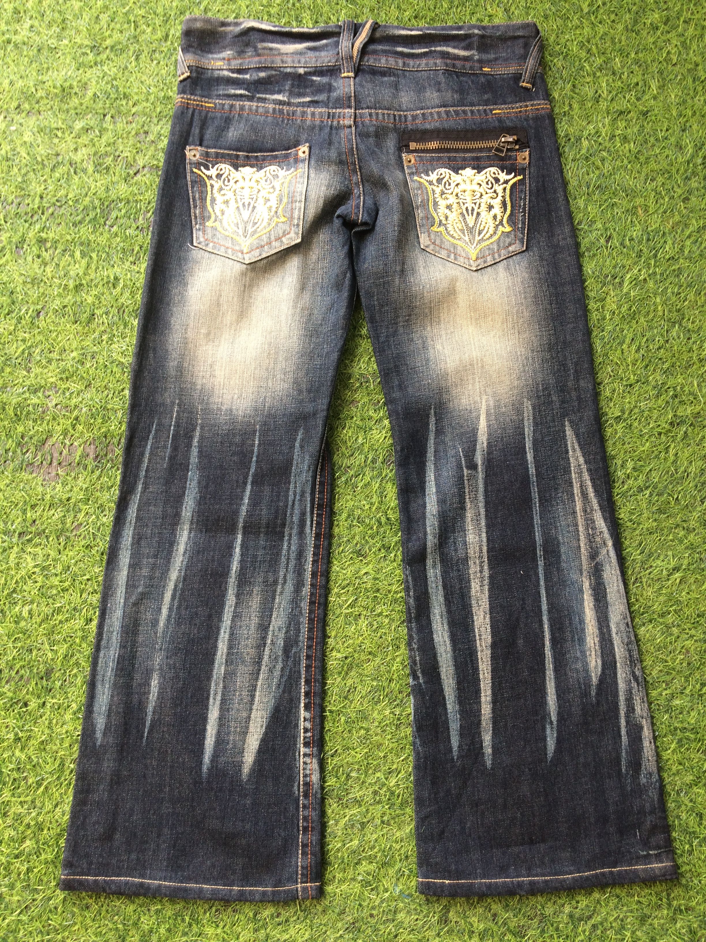 Japanese Brand Japanese Low Waist Flared Wide Leg Jeans #D-594 Size 28" / US 6 / IT 42 - 2 Thumbnail
