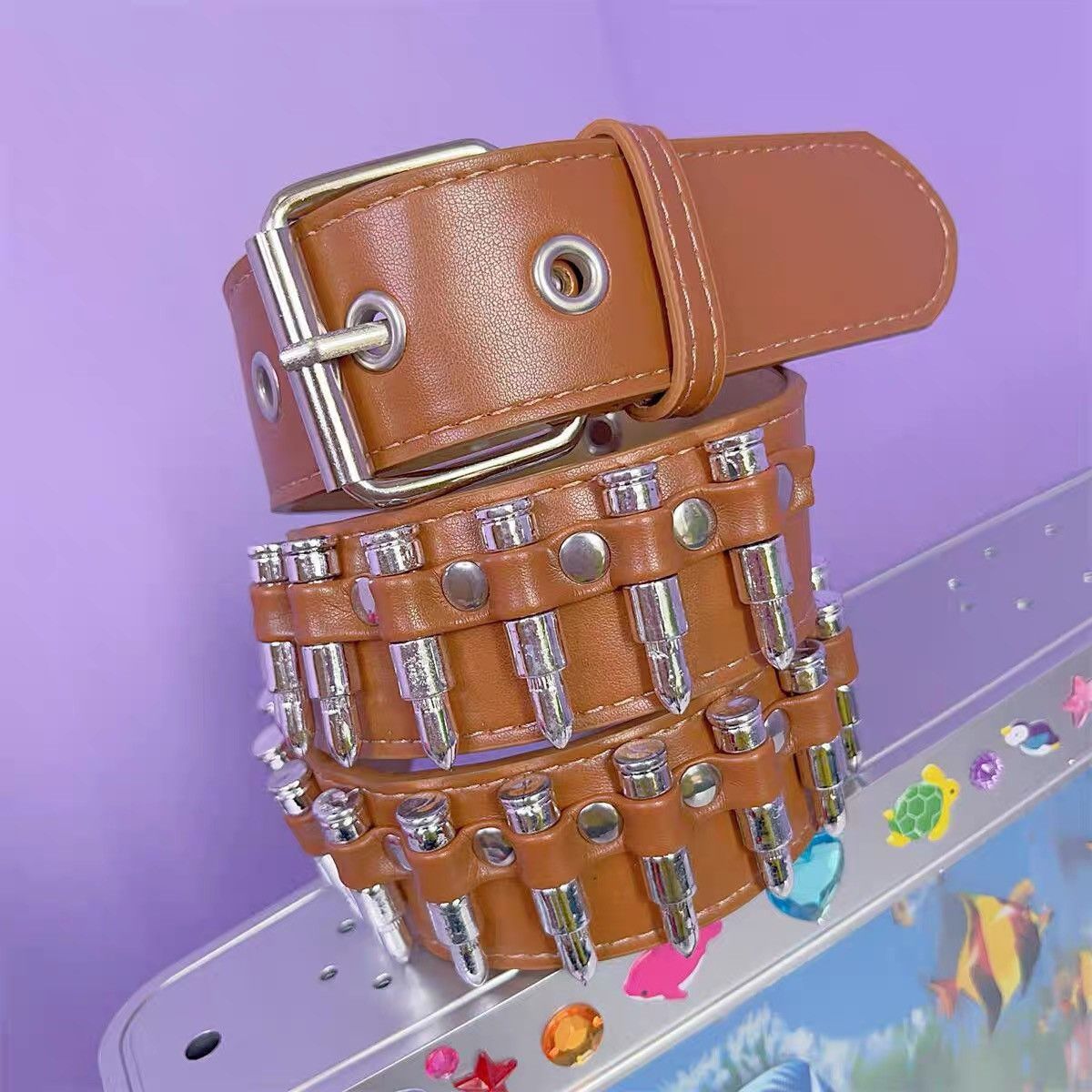 Japanese Brand × Vintage Retro punk belt bullet belt Size ONE SIZE - 5 Thumbnail