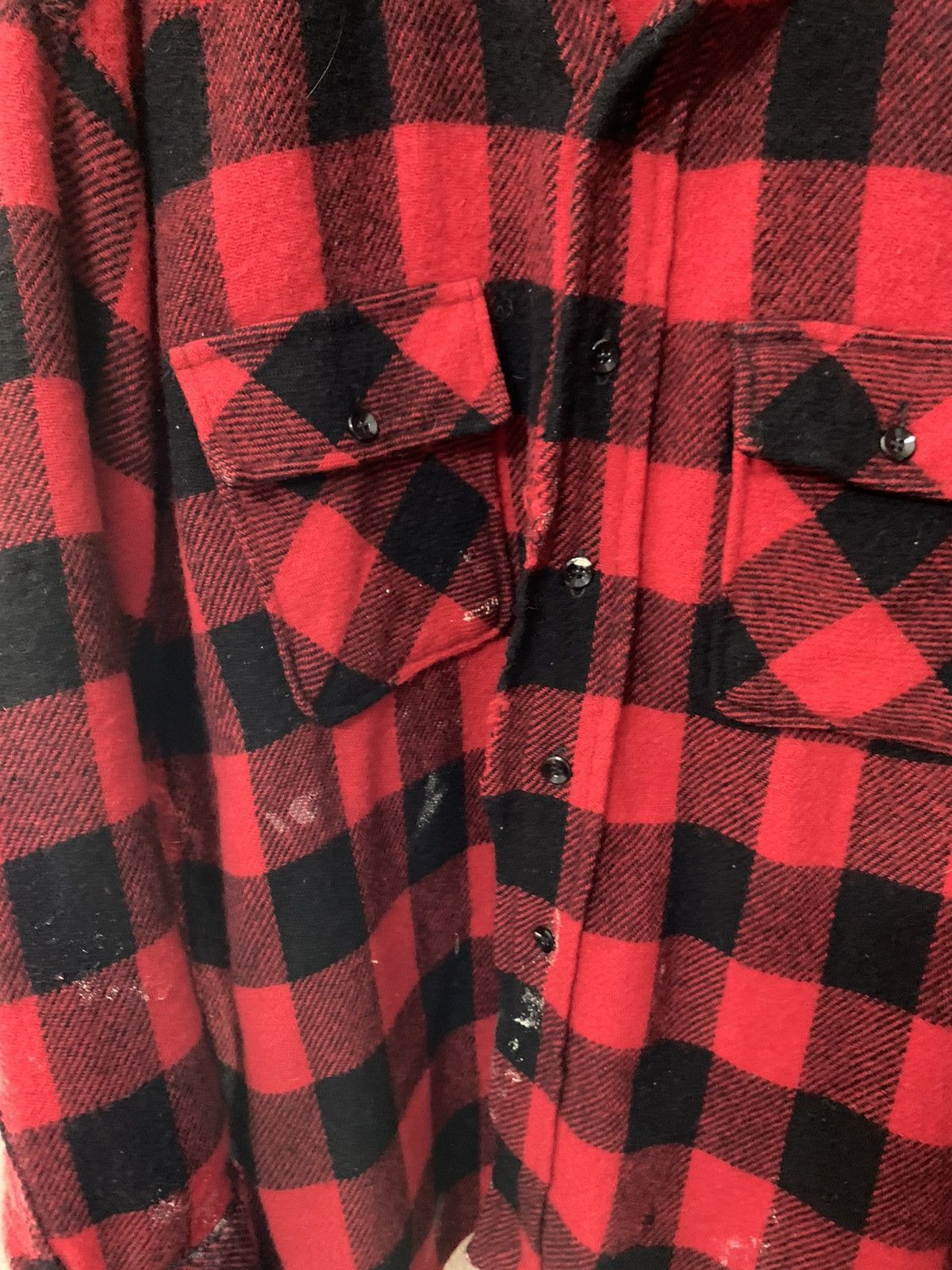 Vintage Vintage Flannel 80s Red Wool Buffalo Check Flannel Size US XL / EU 56 / 4 - 1 Thumbnail