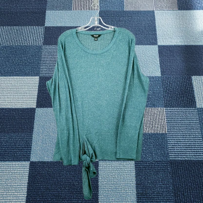 Vintage Simply Vera Vera Wang Sweater Womens XL Blue Green Round Neck Tie Long Sleeve Size XL / US 12-14 / IT 48-50 - 1 Thumbnail
