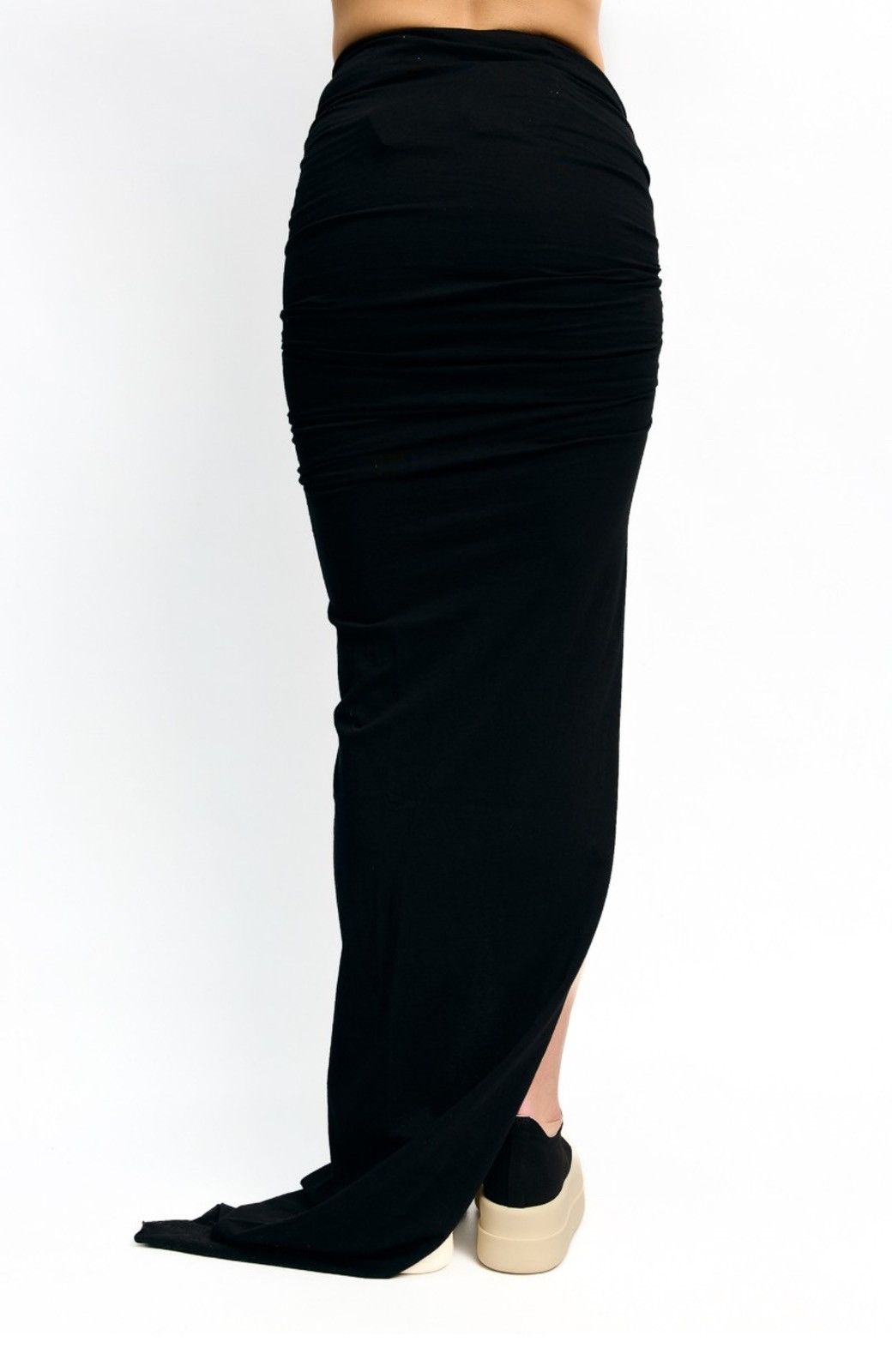 Rick Owens × Rick Owens Drkshdw Last Size Rick Owens Drkshdw Soft Edfu Asymmetrical Skirt Size 25" / US 0 / IT 36 - 3 Thumbnail