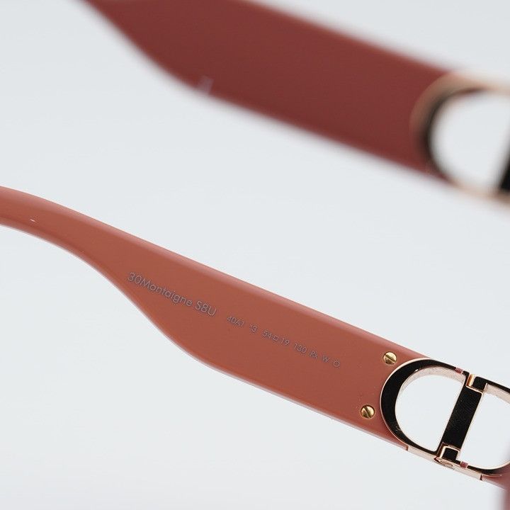 Dior Dior 30MONTAIGNE S8U 40A1 Sunglasses Pink Square Frame Size ONE SIZE - 6 Thumbnail