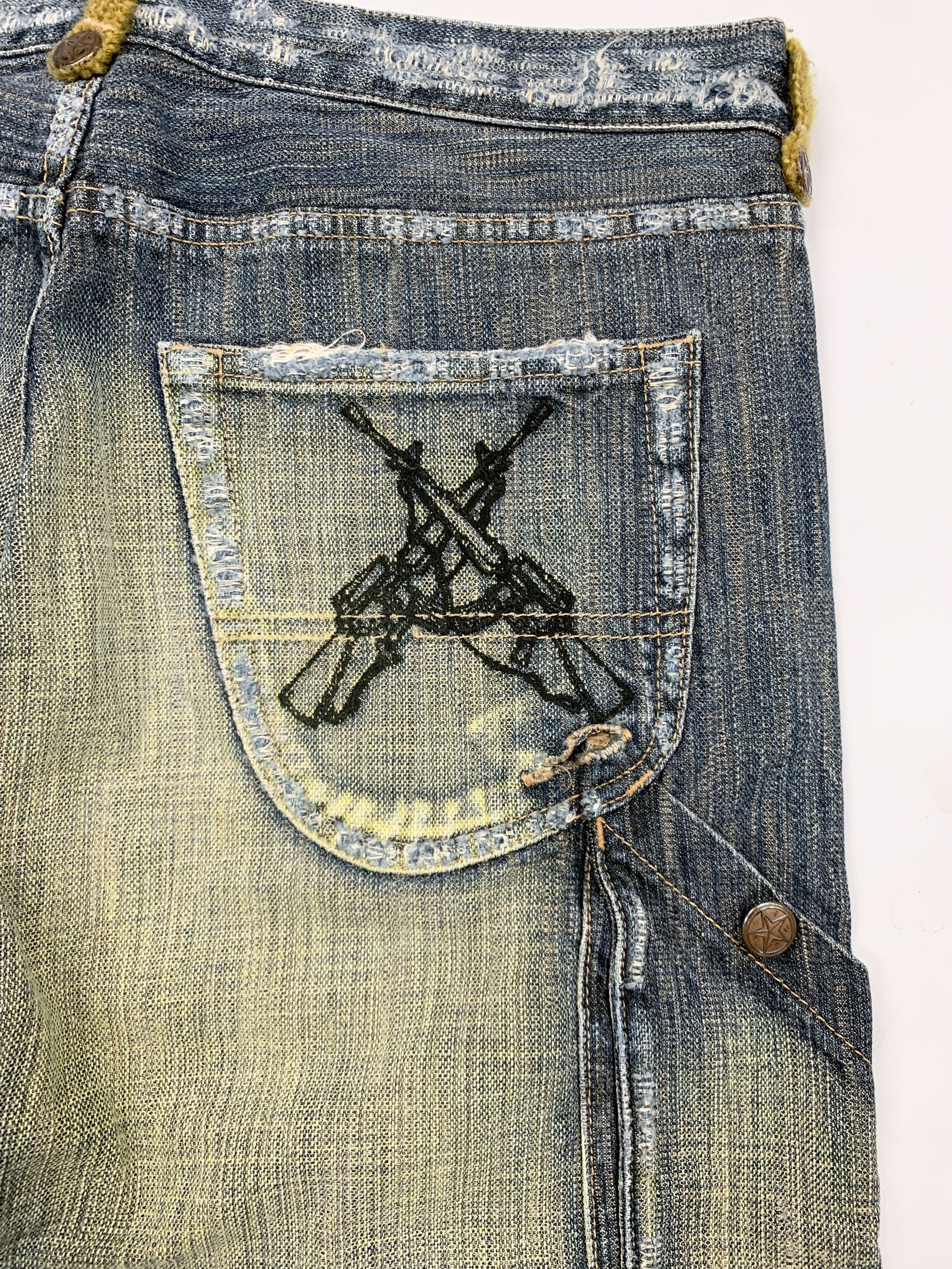 Hysteric Glamour × Japanese Brand Ozone Rocks 90s Military DIstressed Jeans Size US 30 / EU 46 - 11 Thumbnail