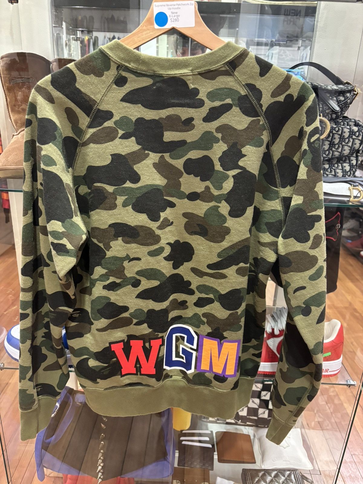 Bape Bape Sharks Camo Crewneck Size US S / EU 44-46 / 1 - 2 Thumbnail