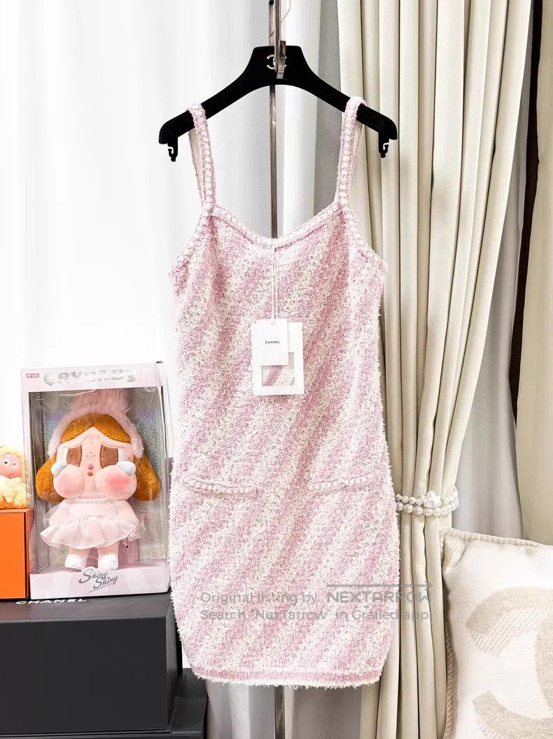 Chanel Chanel Twill knitted diamond buckle suspender skirt dress Size XS / US 0-2 / IT 36-38 - 1 Thumbnail