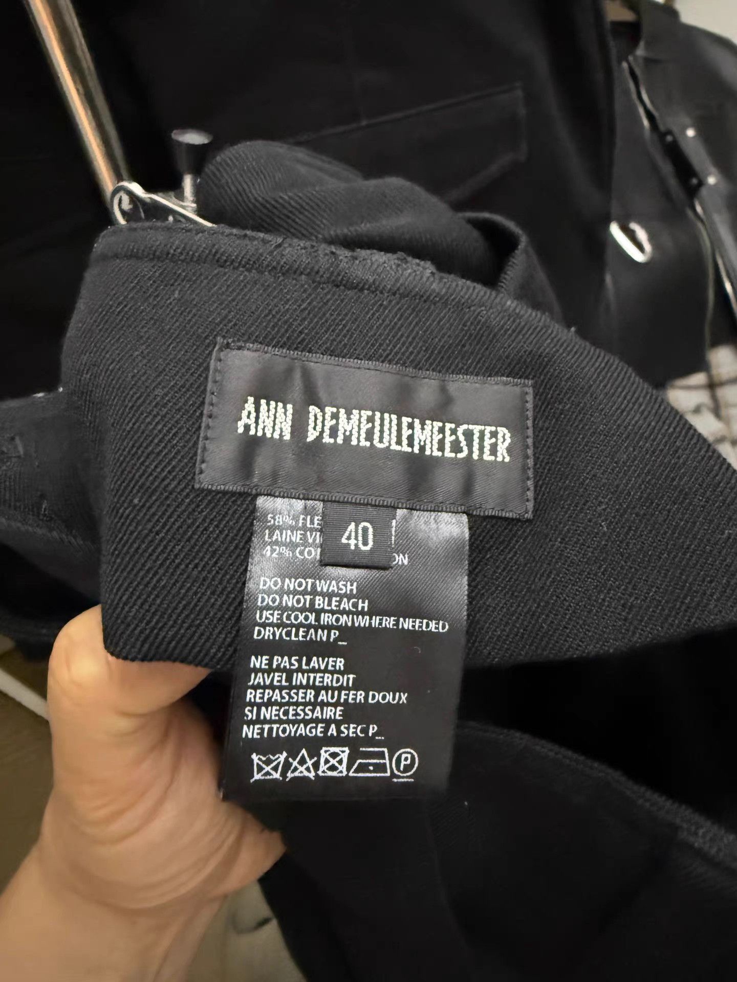 Ann Demeulemeester Black Casual Pants with Belted Cuffs Size 40 Size US 40 / EU 56 - 5 Thumbnail