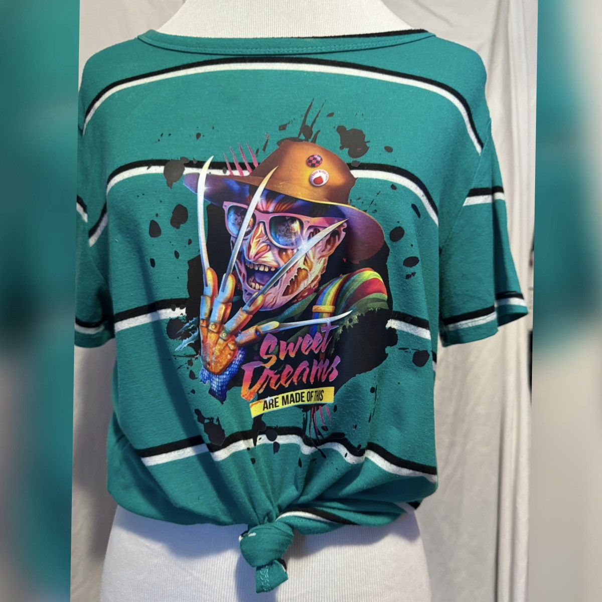Vintage Freddy, Sweet Dreams, Y2K, Upcycled, Short Sleeve Tee Size M / US 6-8 / IT 42-44 - 10 Thumbnail