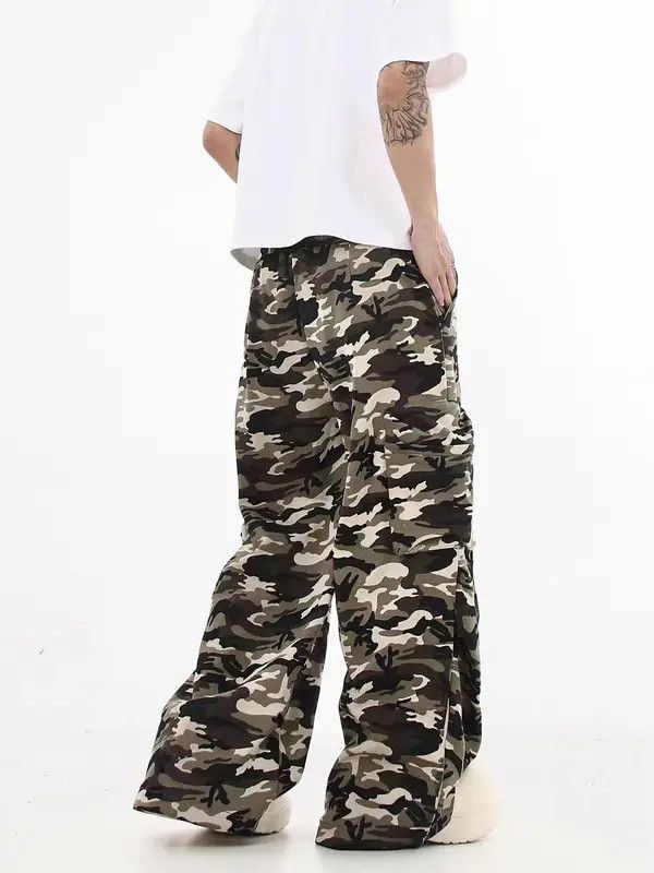 VIBE Retro High Street Hip Hop Leopard Print Loose Casual Pants Size US 32 / EU 48 - 3 Thumbnail