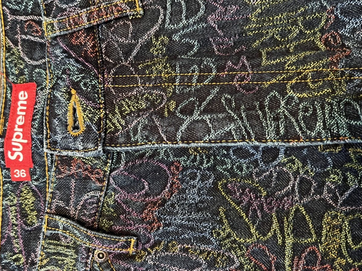 Supreme Supreme Denim Handstyle Double Knee Shorts 35 Size US 36 / EU 52 - 4 Thumbnail