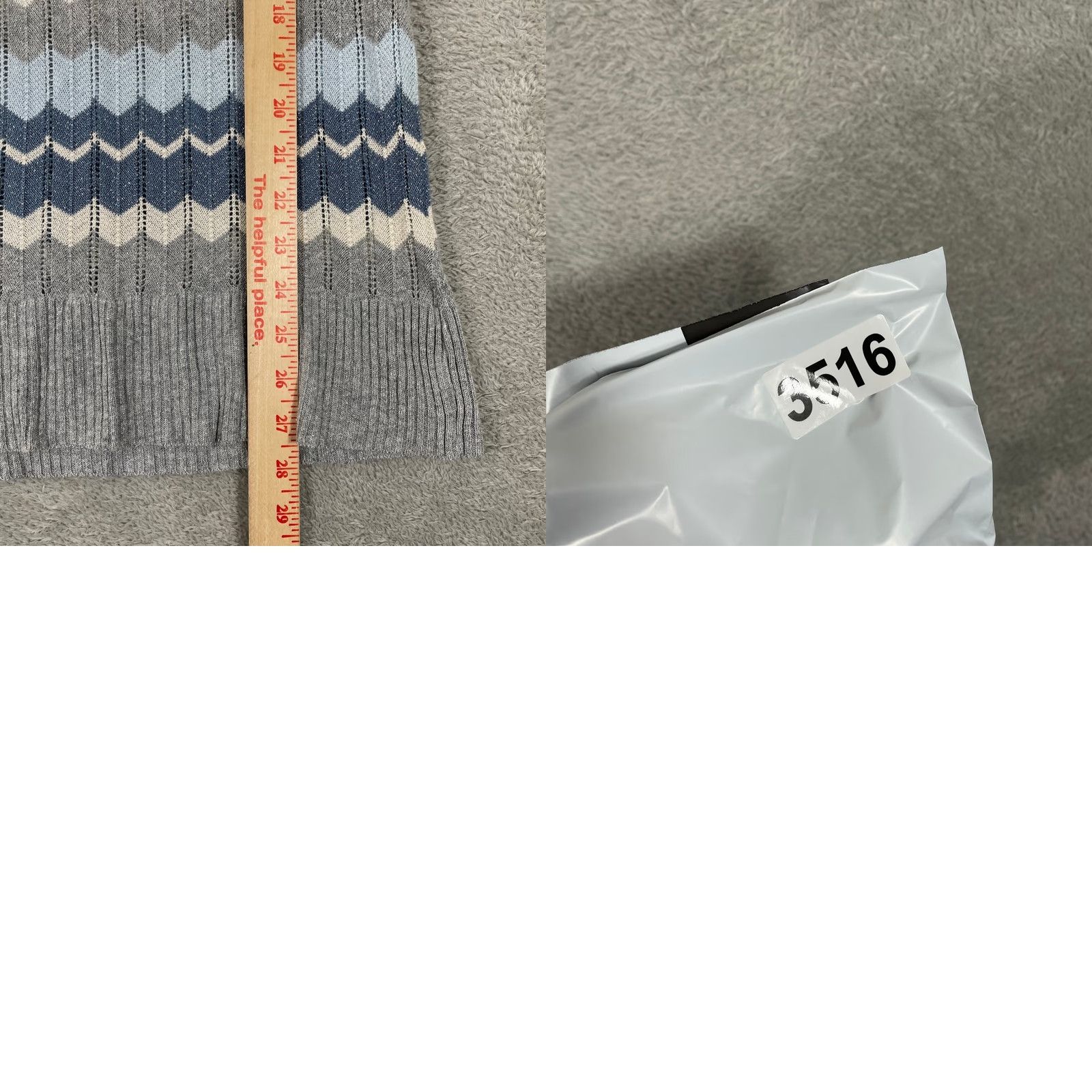 Vintage VINTAGE No Boundaries Y2K Mini Dress Geometric Chevron Sleeveless V-Neck Blue Gray Metallic Women Size 12 11/13 XS? Size XL / US 12-14 / IT 48-50 - 8 Thumbnail