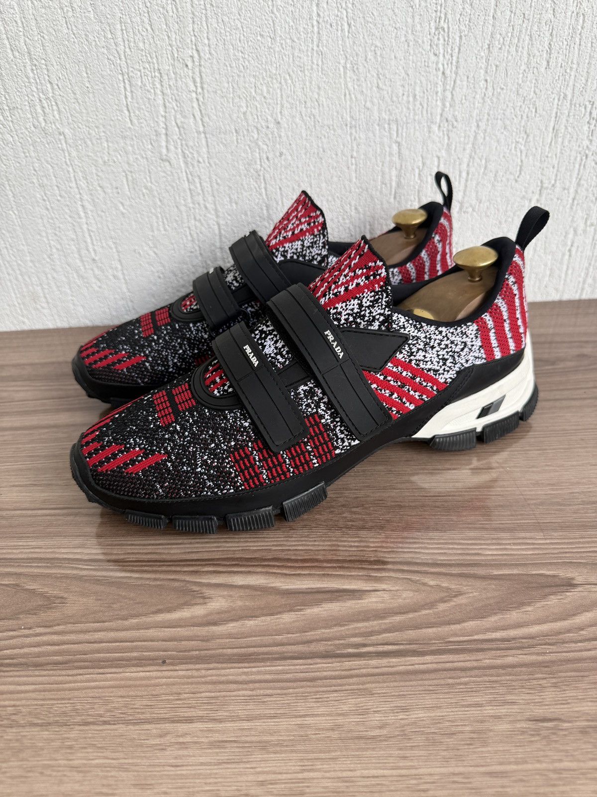Prada Knit crossection leather trainers Size US 7.5 / EU 40-41 - 1 Thumbnail