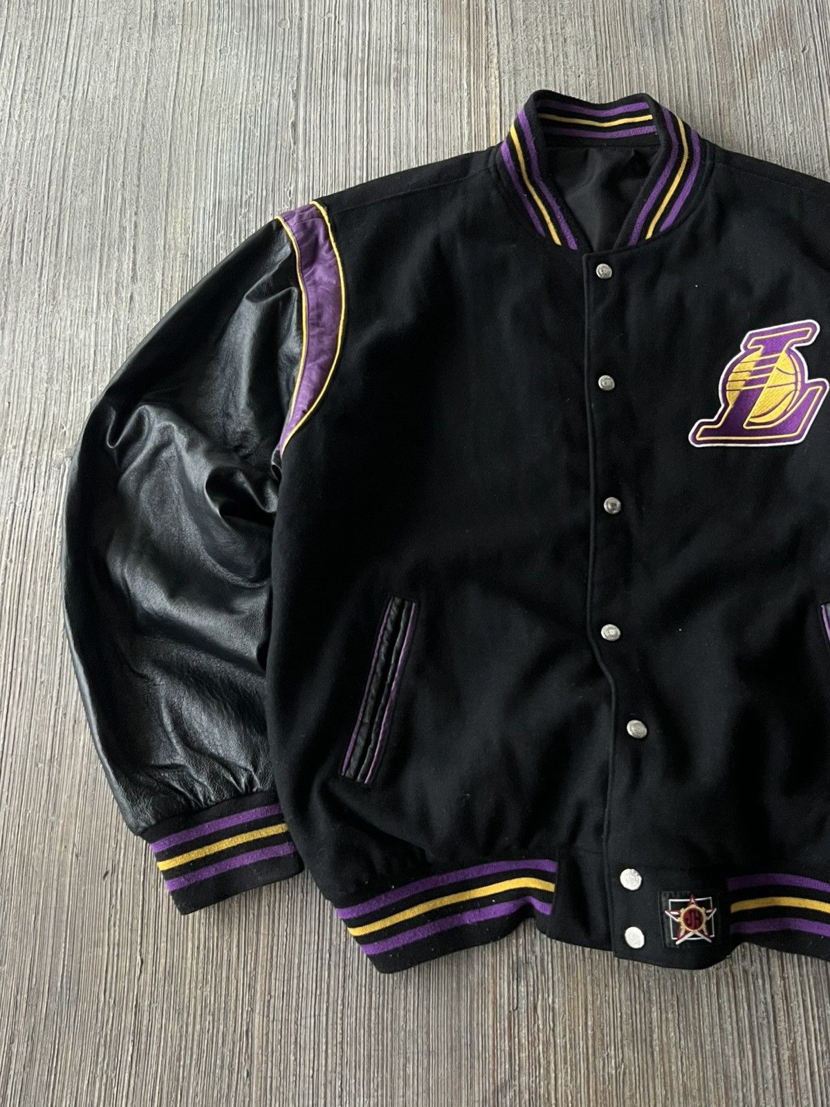 JH Design Vintage Jeff Hamilton Lakers Bomber Jacket Size US L / EU 52-54 / 3 - 8 Thumbnail