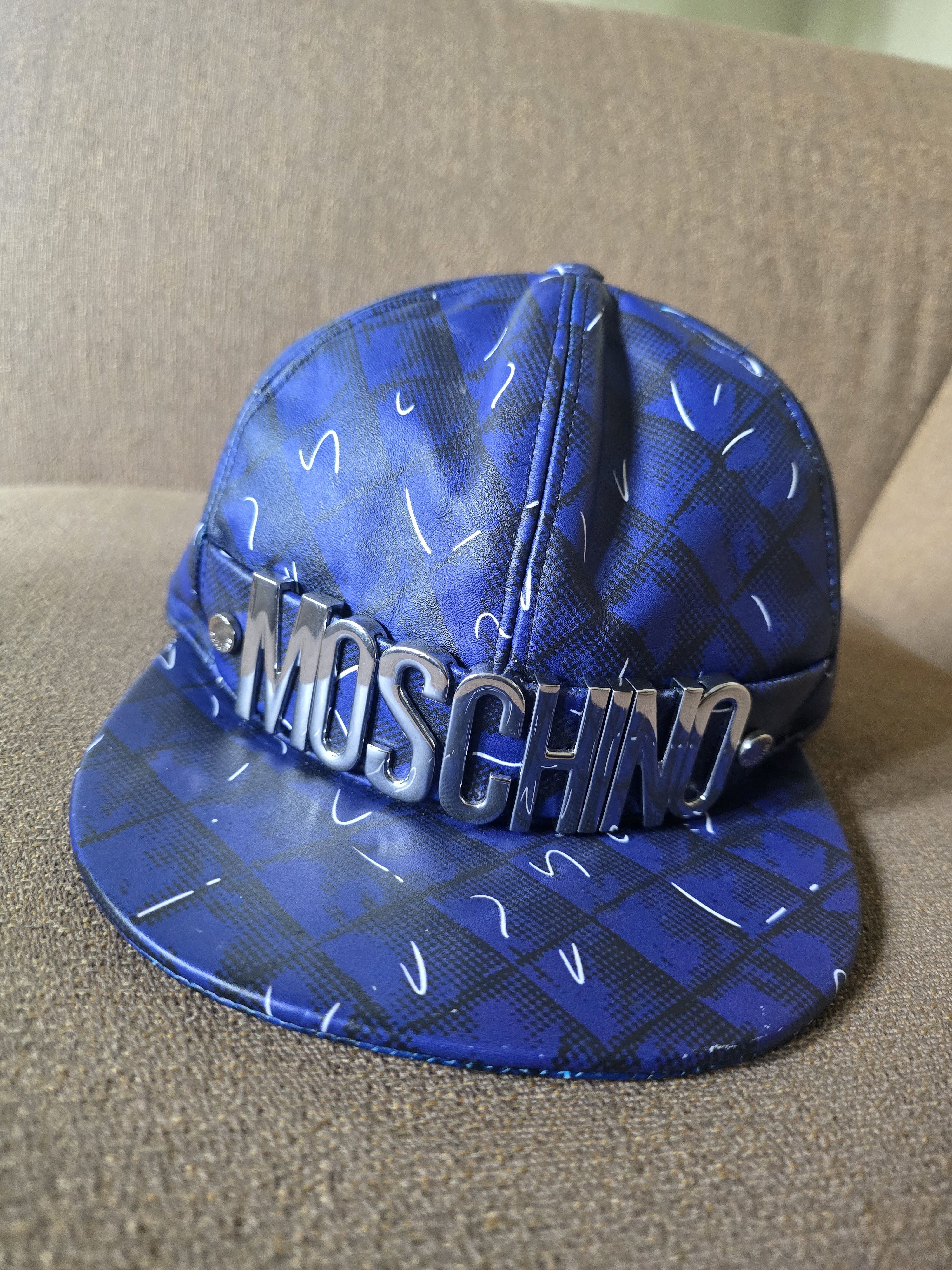 Moschino Moschino Shadow Leather Baseball Cap Size M Unisex Size ONE SIZE - 3 Thumbnail