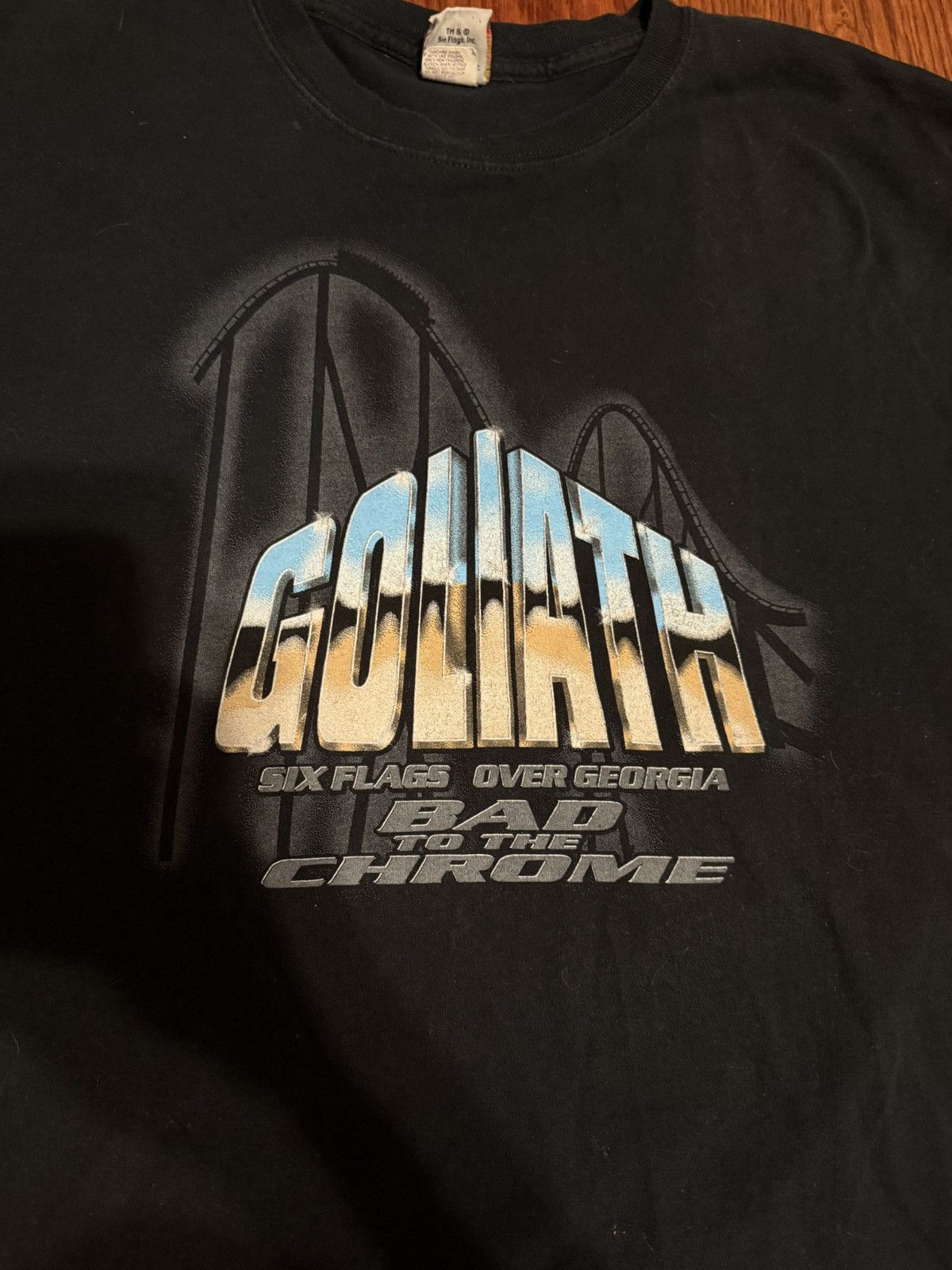 Vintage *Vintage Six Flags Over Georgia “Goliath” Tee Size US XL / EU 56 / 4 - 3 Thumbnail