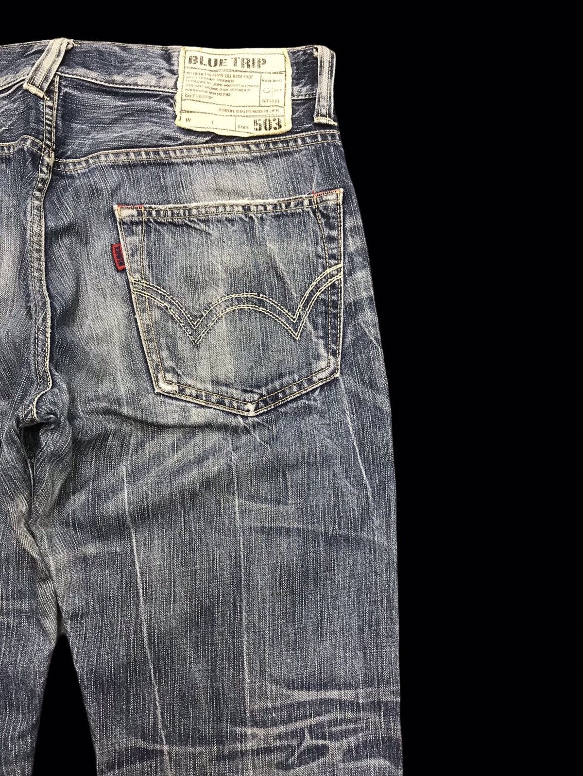 Edwin 💥DENIM ART💥ARCHIVAL EDWIN 503 SICK FADES DENIM F308 Size US 34 / EU 50 - 10 Thumbnail