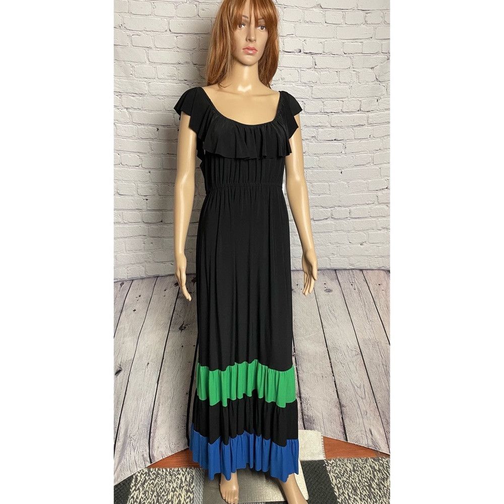 Other NWT New $88 Tiana B Casual Maxi Black Dress Size XL Size XL / US 12-14 / IT 48-50 - 1 Thumbnail
