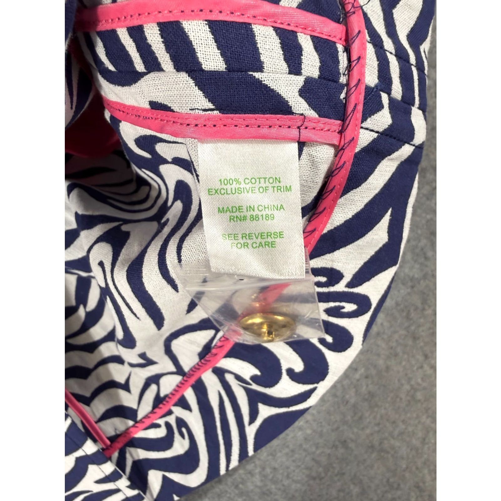 Lilly Pulitzer Lilly Pulitzer Jacket Womens M Blue White Abstract Swirl Print Pockets Overcoat Size M / US 6-8 / IT 42-44 - 7 Thumbnail